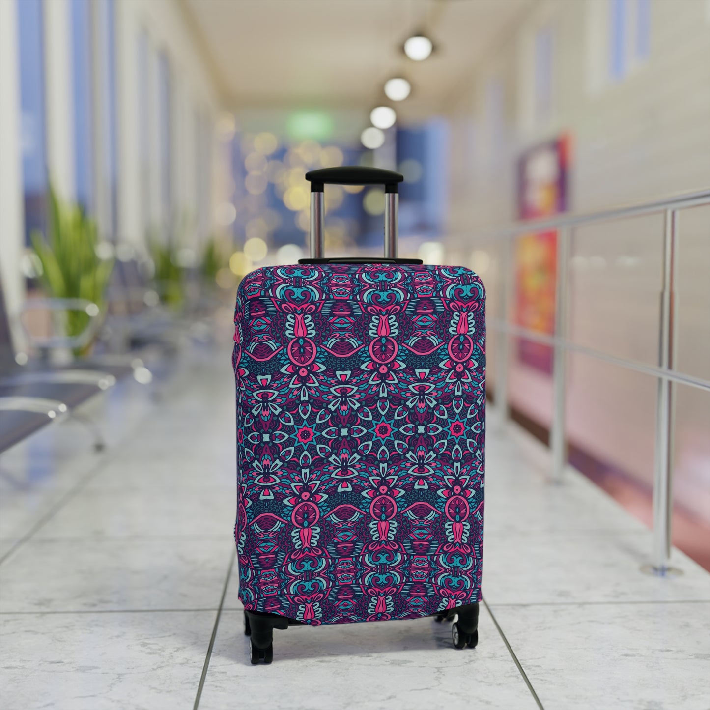 Mandala Luggage Cover - Stylish Mandala Suitcase Protector
