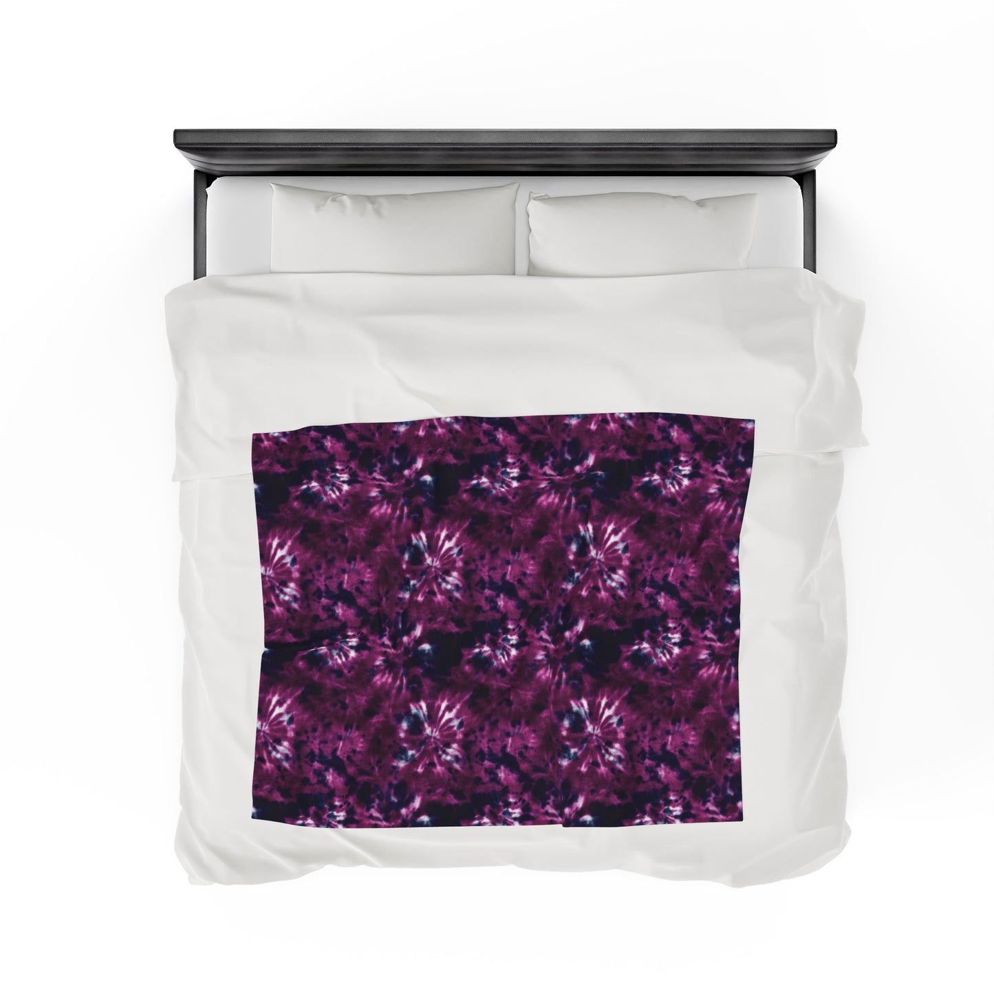 Tie Dye Velveteen Plush Blanket | Soft, Colorful, and Comforting | Available in Multiple Sizes