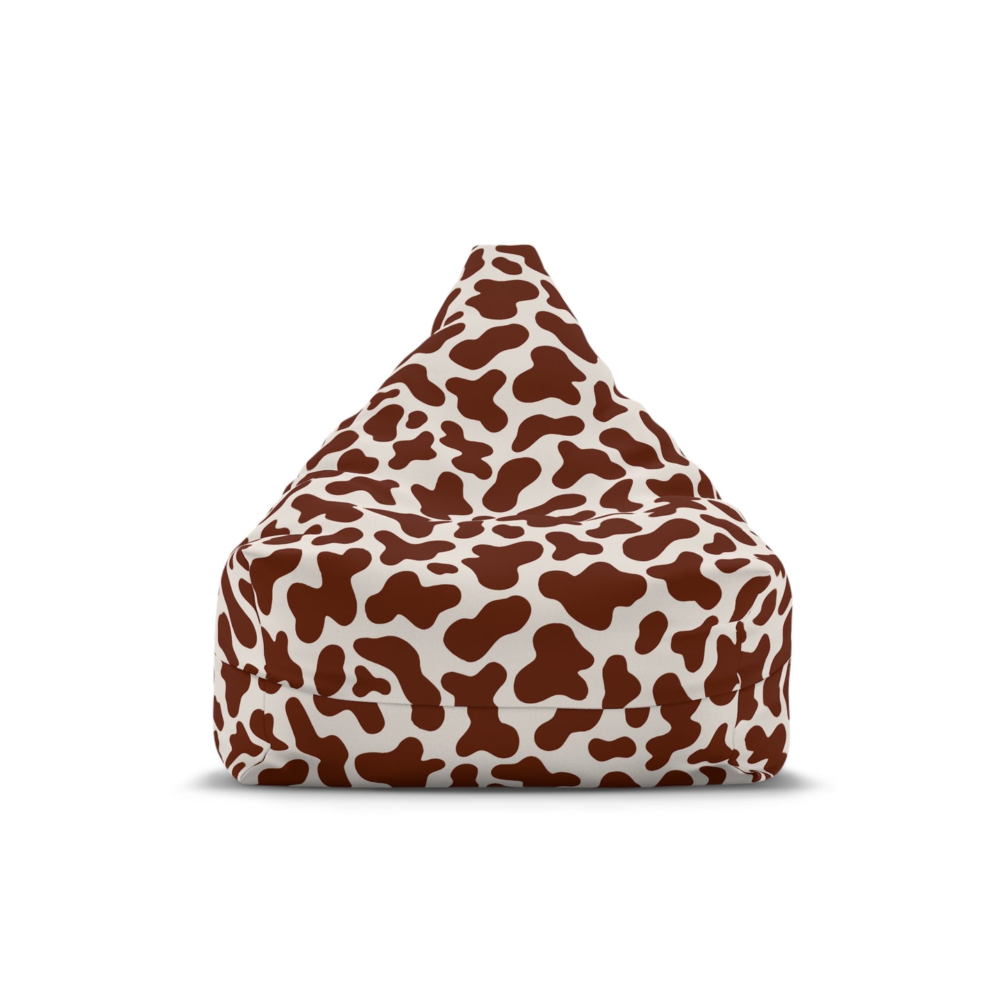 Cow Print Bean Bag Chair Cover - Durable Polyester, Locking Zipper, 2 Sizes