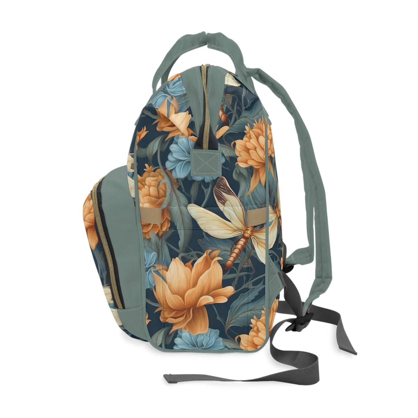 Dragonfly Diaper Backpack - Elegant & Functional Baby Bag with Cool Dragonfly Design, Ideal for Nature-Loving Parents