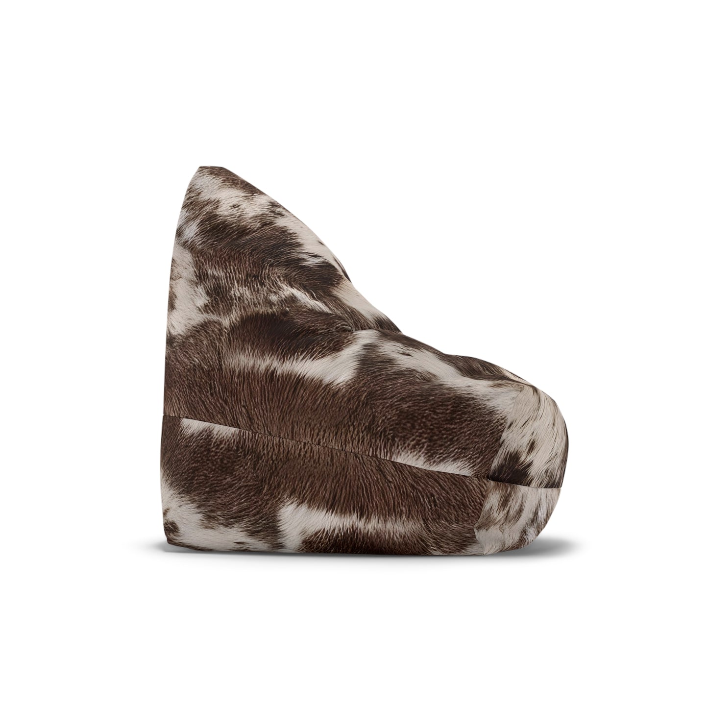 Cowhide Bean Bag Chair Cover - Durable Polyester, Locking Zipper, 2 Sizes