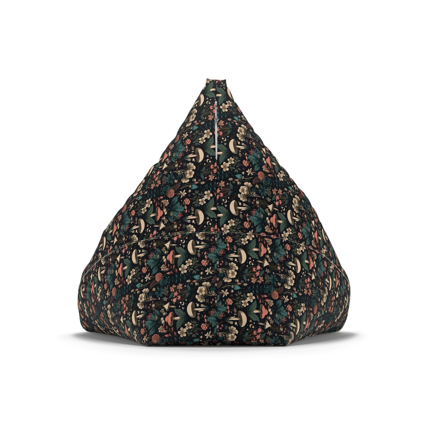 Mushroom Bean Bag Chair Cover - Durable Polyester, Locking Zipper, 2 Sizes