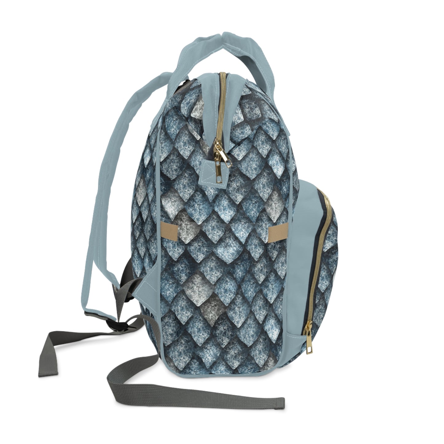 Dragon Scale Diaper Backpack - Durable & Magical Baby Bag with Shimmering Scale Patterns, Perfect for Fantasy-Loving Families
