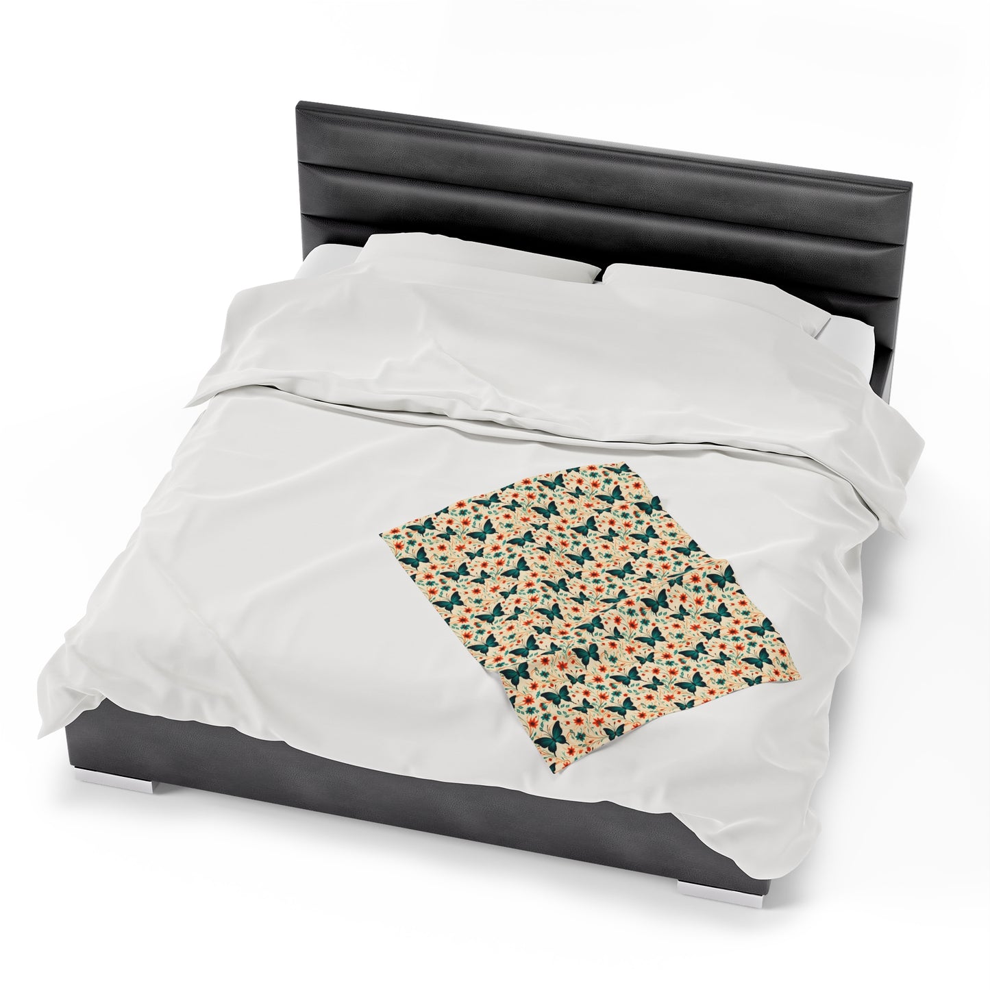 Butterfly Velveteen Plush Blanket | Soft, Luxurious, Enchanting, and Comforting | Available in Multiple Sizes