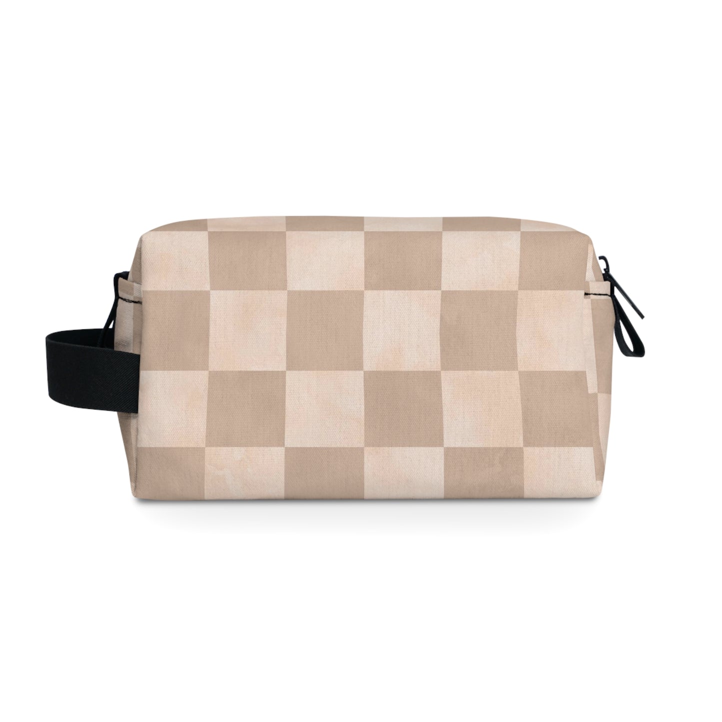 Pastel Checkers Toiletry Bag - Water-Resistant & Chic Cosmetic Organizer - Lightweight Travel Pouch - Elegant Bathroom Accessory