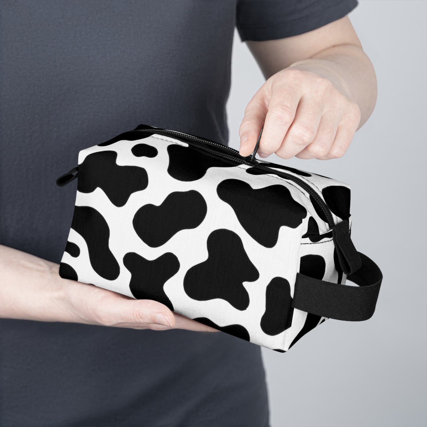 Cow print Toiletry Bag | Chic & Durable Water-Resistant Organizer | Ideal for Camping, Travel, College