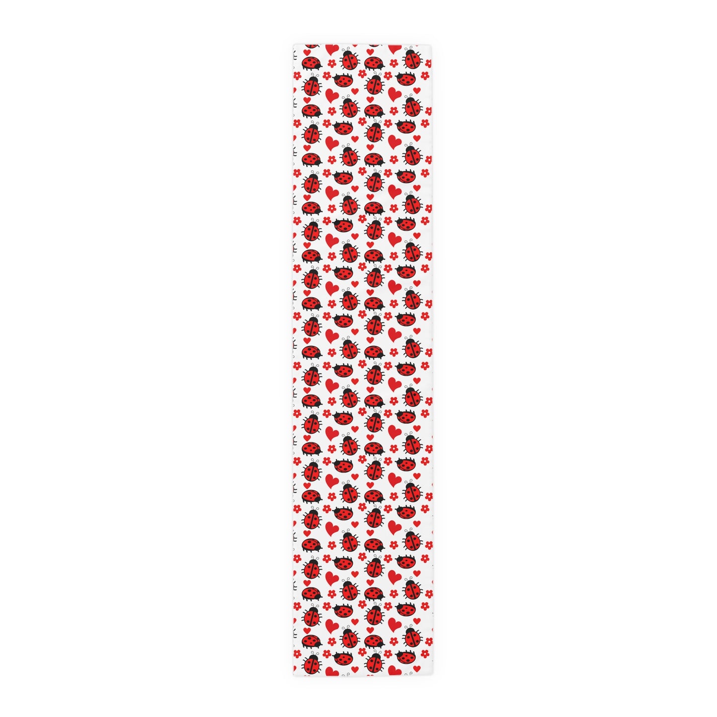 Ladybug Print Table Runner - Charming Good Luck, Cotton Twill or Polyester - Perfect for Nature-Inspired Home Decor