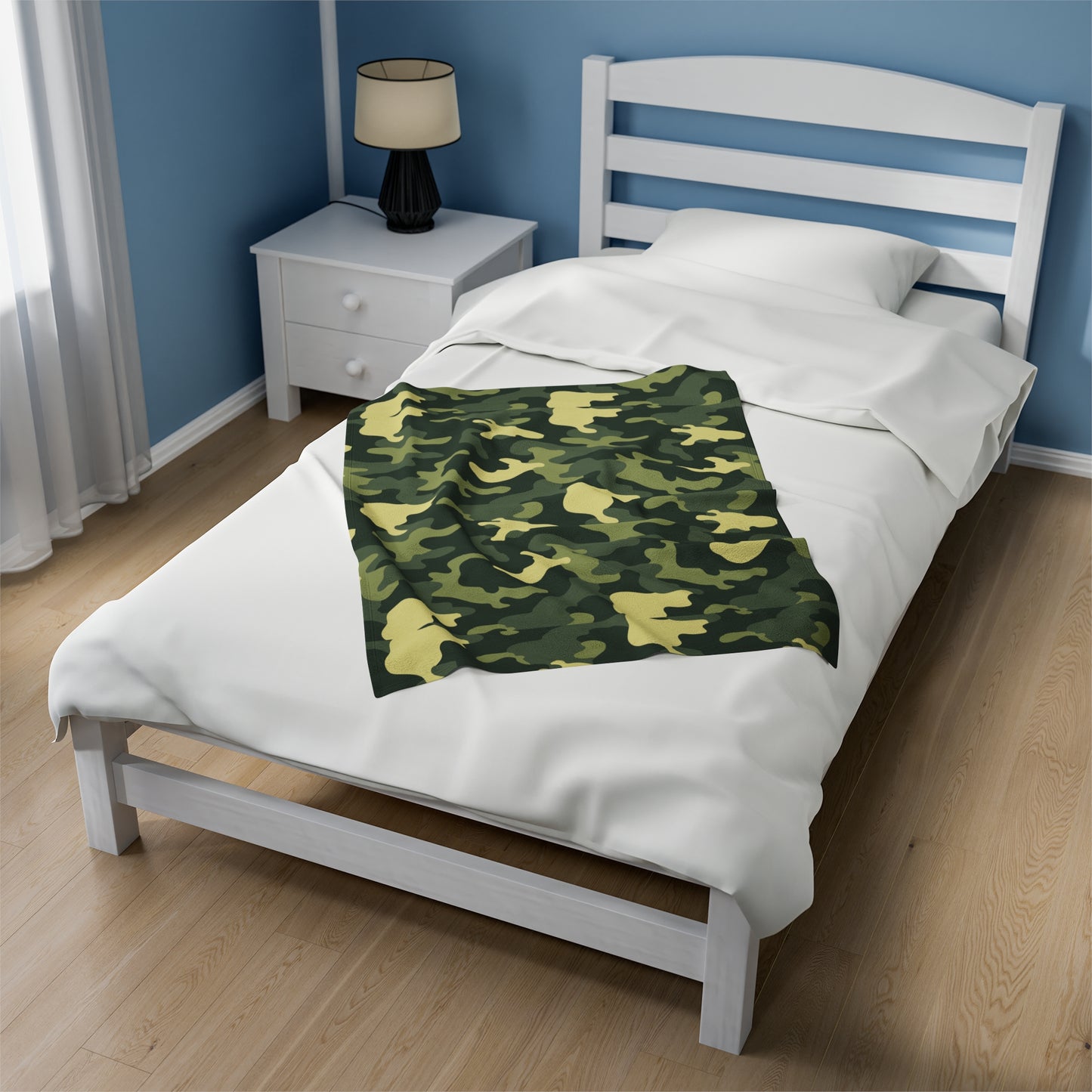 Camouflage Velveteen Plush Blanket | Soft, Rugged, Luxurious and Comforting | Available in Multiple Sizes