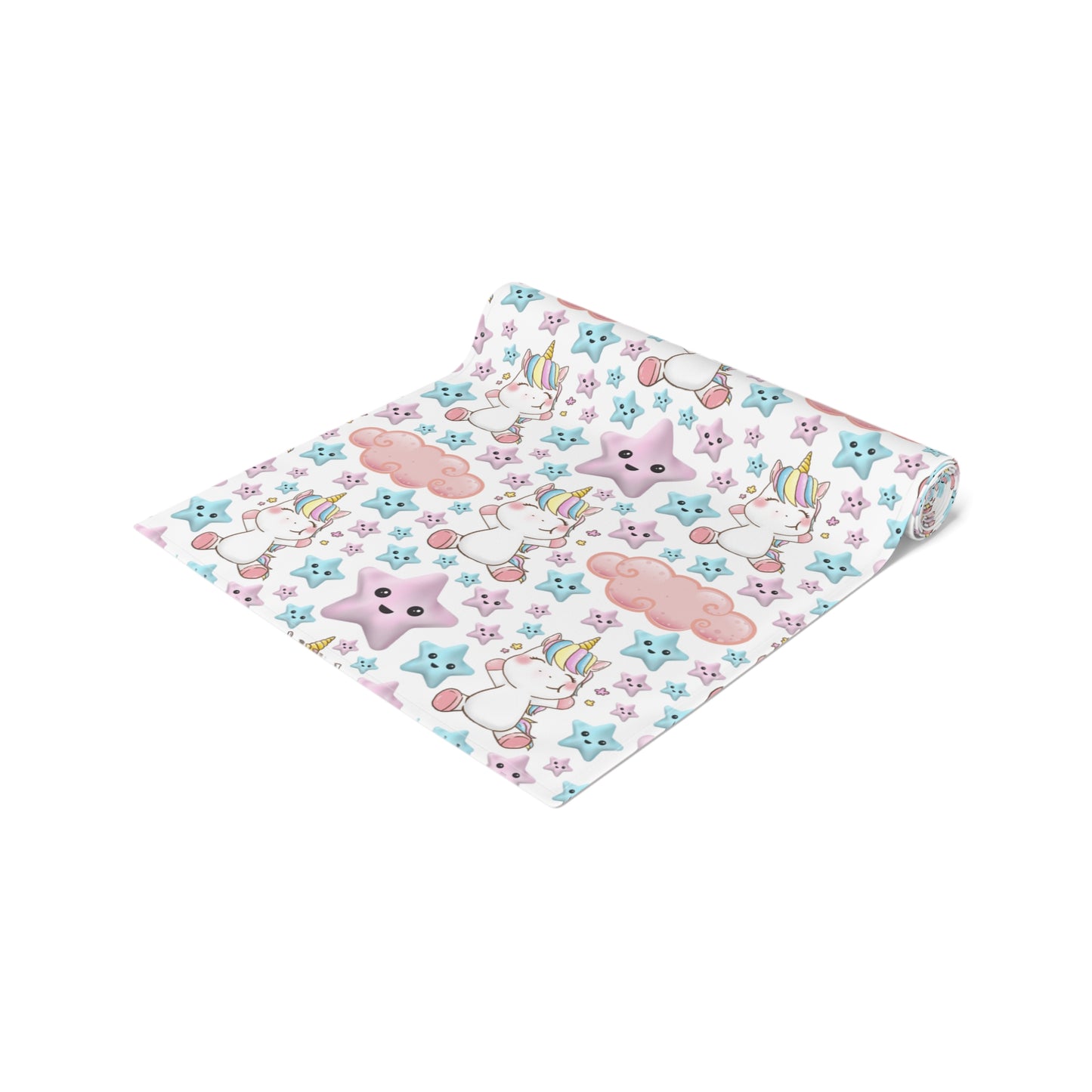 Unicorn Print Table Runner - Magical Elegance, Cotton Twill or Polyester - Perfect for Whimsical & Fantasy Home Decor