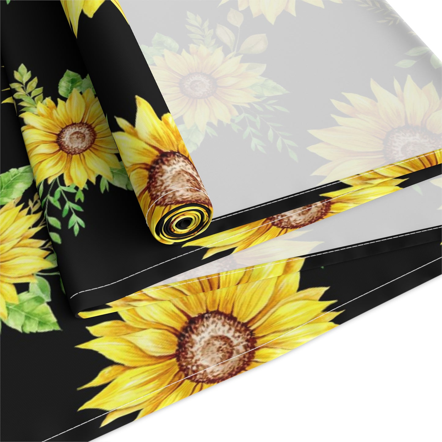 Sunflower Print Table Runner - Bright and Cheerful, Cotton Twill or Polyester - Perfect for Sunny Home Decor