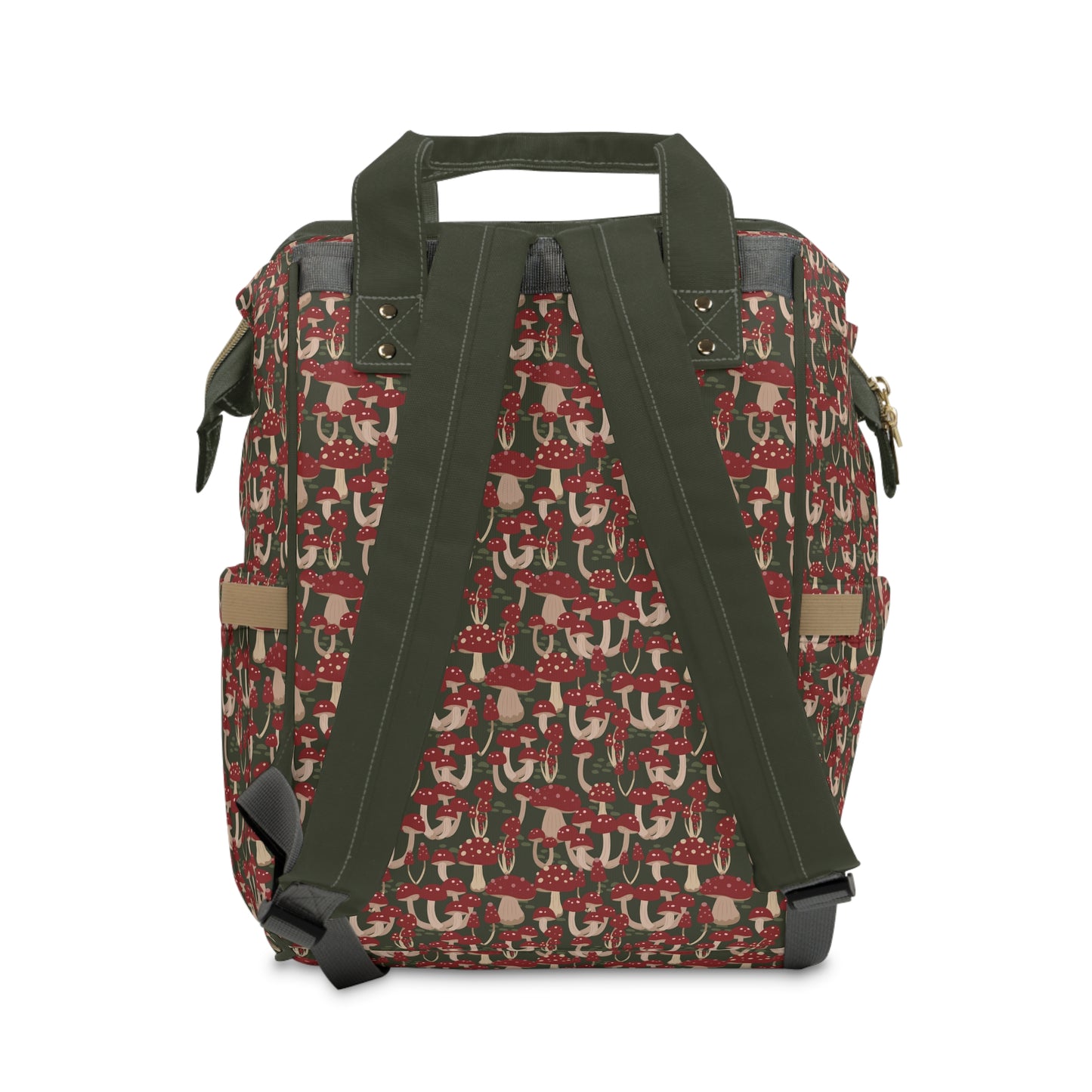 Magical Mushroom Diaper Backpack - Unique Nature-Inspired Nappy Bag for Eco-Conscious Parents, Organized & Multifunctional Baby Bag