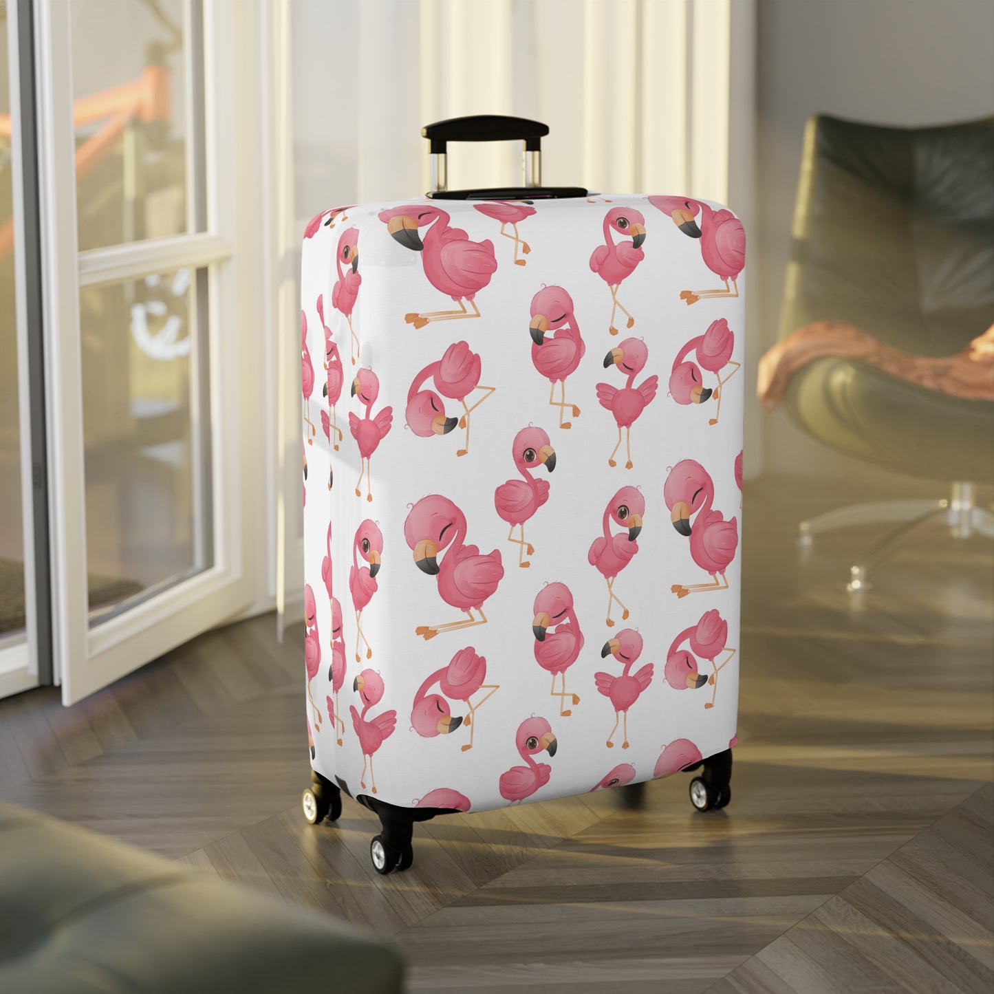 Flamingo Luggage Cover - Tropical Suitcase Protector