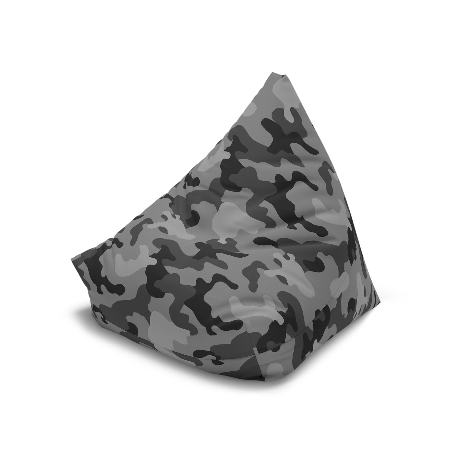 Camouflage Bean Bag Chair Cover - Durable Polyester, Locking Zipper, 2 Sizes Camo Bean Bag Cover