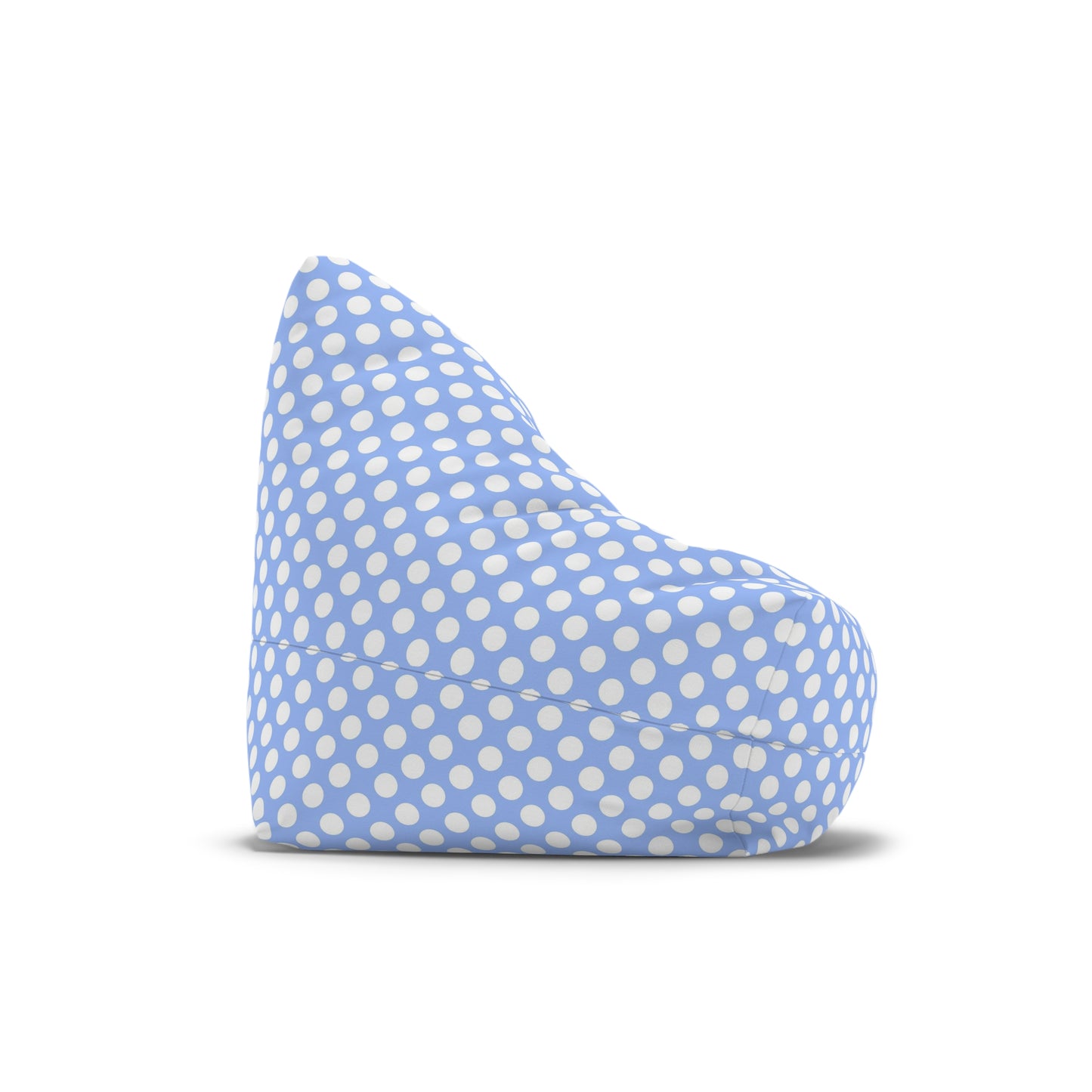 Pastel Polka Dot Bean Bag Chair Cover - Soft Polyester Slipcover with Secure Zip - Fits Various Sizes