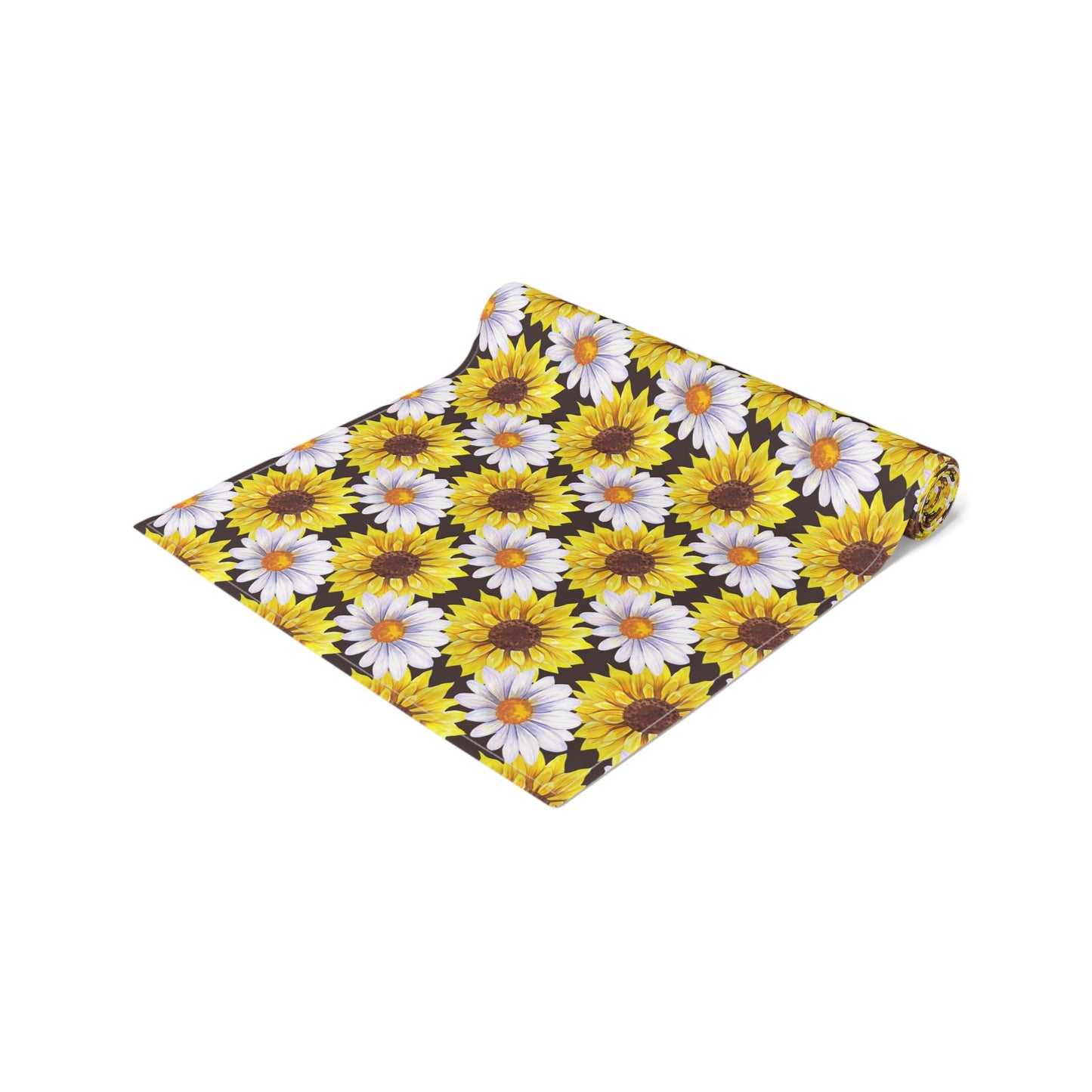 Sunflower Print Table Runner - Bright and Cheerful, Cotton Twill or Polyester - Perfect for Sunny Home Decor