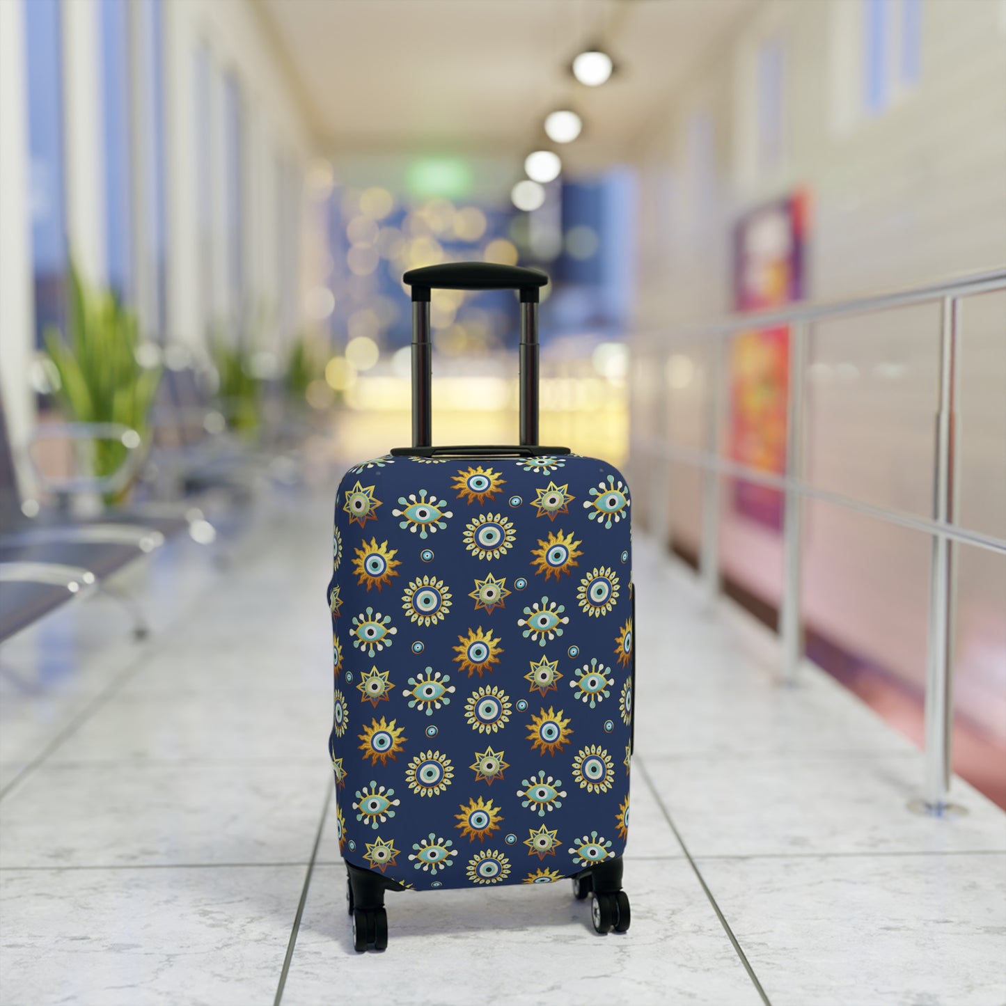 Evil Eye Luggage Cover - Stylish Evil Eye Suitcase Protector