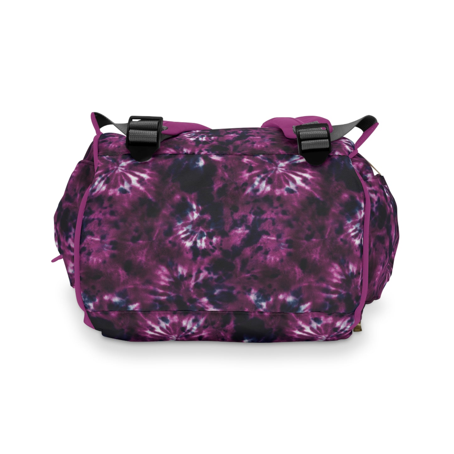 Multifunctional Tie-Dye Diaper Backpack - Lightweight Nylon Baby Bag with Adjustable Straps