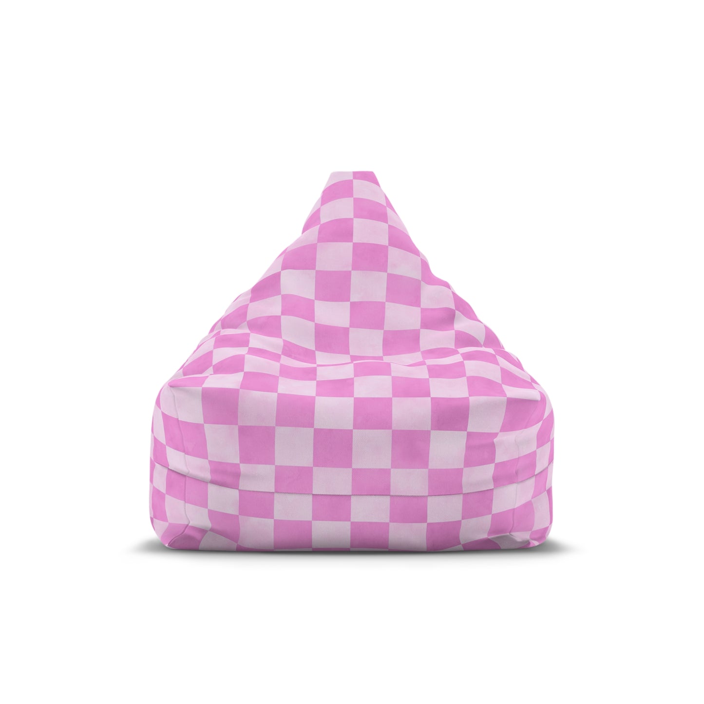 Pastel Checkers Bean Bag Chair Cover - Soft-Touch Polyester Slipcover with Secure Zip