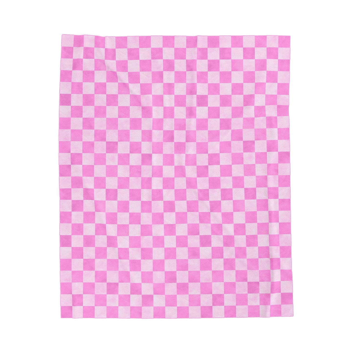 Pastel Checkers Velveteen Plush Blanket | Soft, Trendy, Luxurious and Comforting | Available in Multiple Sizes