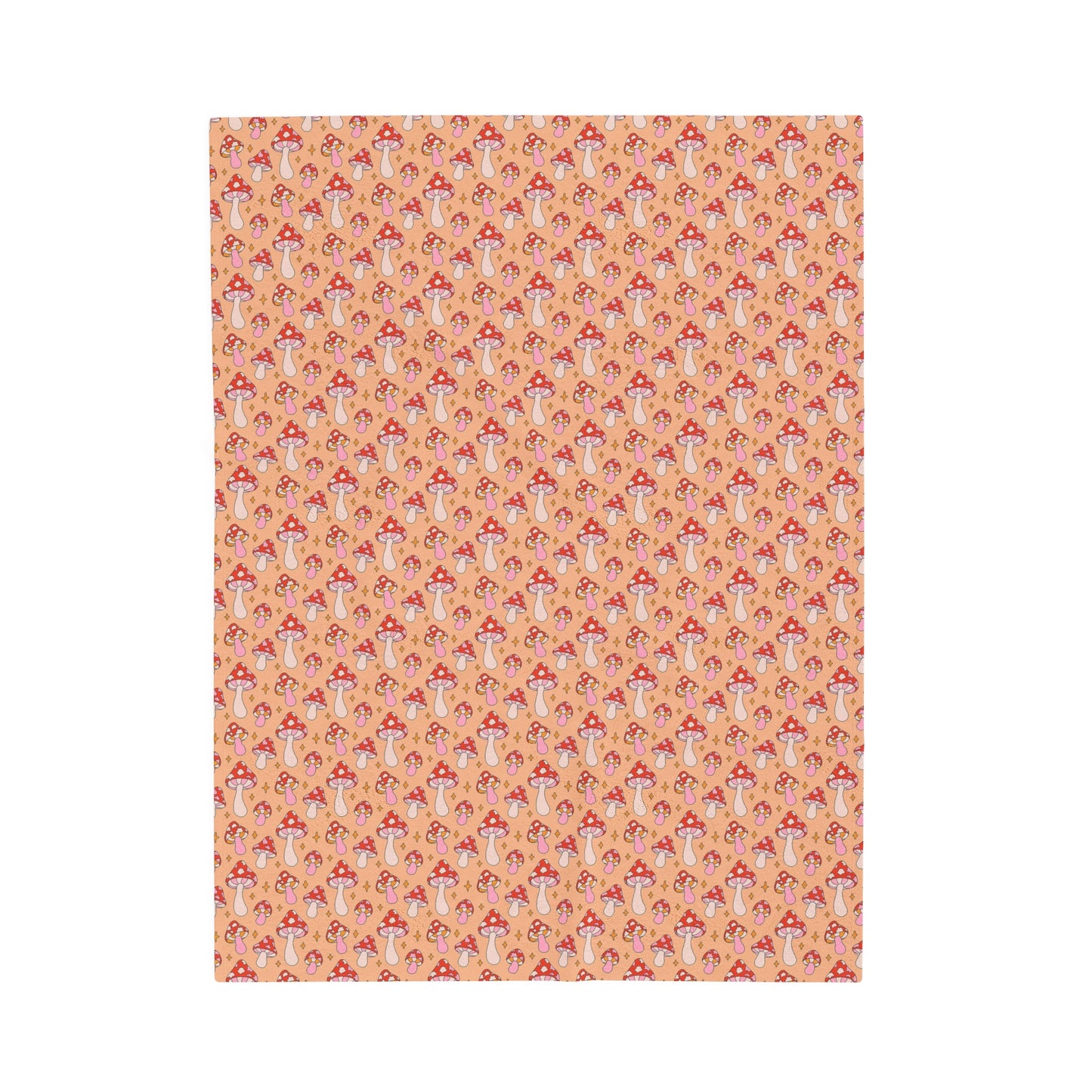 Mushroom Velveteen Plush Blanket | Soft, Whimsical, Luxurious and Comforting | Available in Multiple Sizes