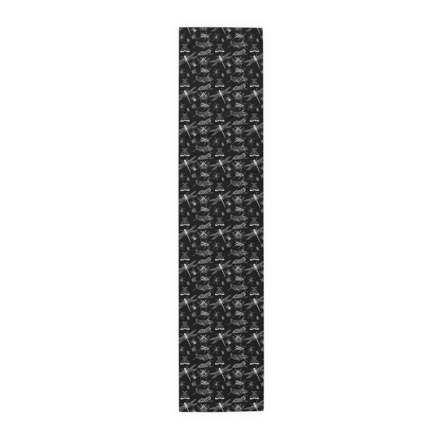 Insect Print Table Runner - Detailed Elegance, Cotton Twill or Polyester - Perfect for Nature Enthusiasts & Scientific Decor