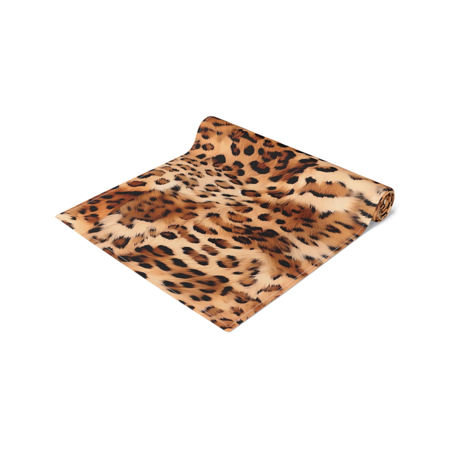 Leopard Print Table Runner - Bold Exotic Elegance, Cotton Twill or Polyester - Perfect for Safari & Glamorous Home Decor