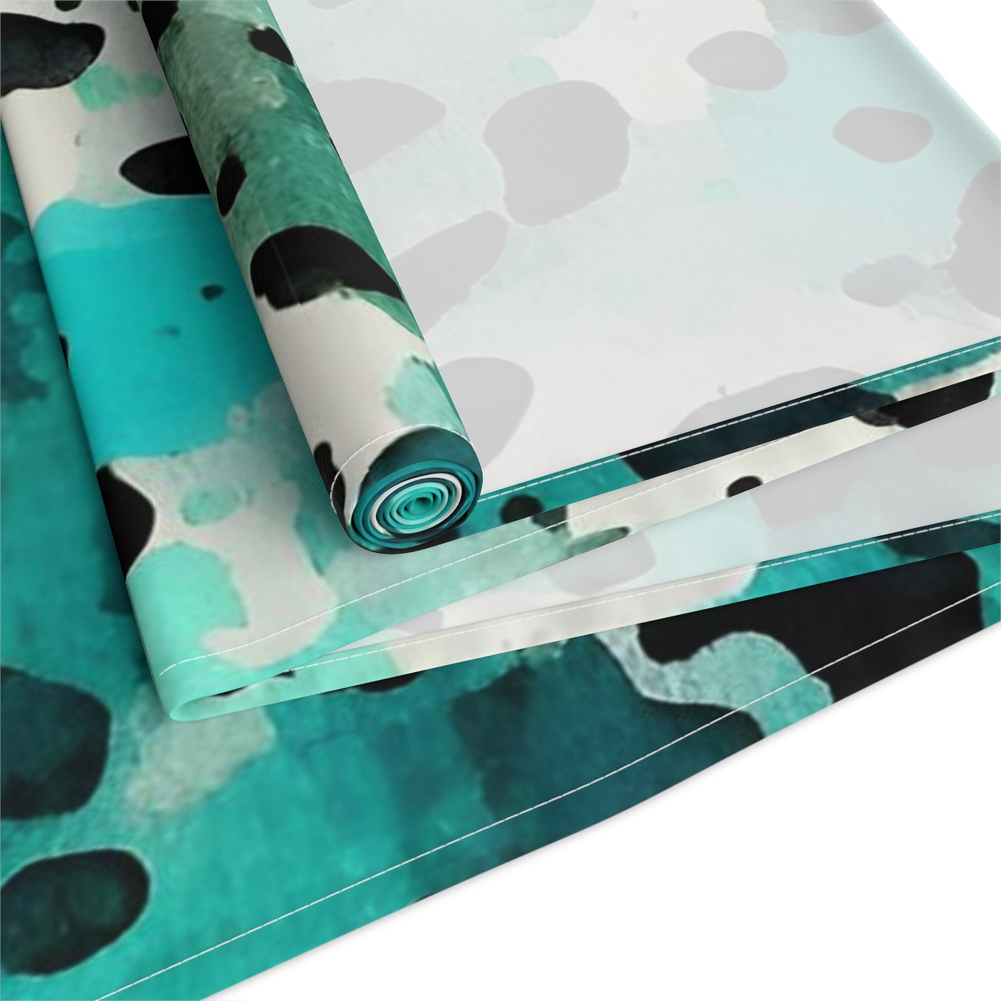 Cow Print Table Runner - Chic Farmhouse Style, Available in Cotton Twill or Polyester - Elevate Your Home Decor