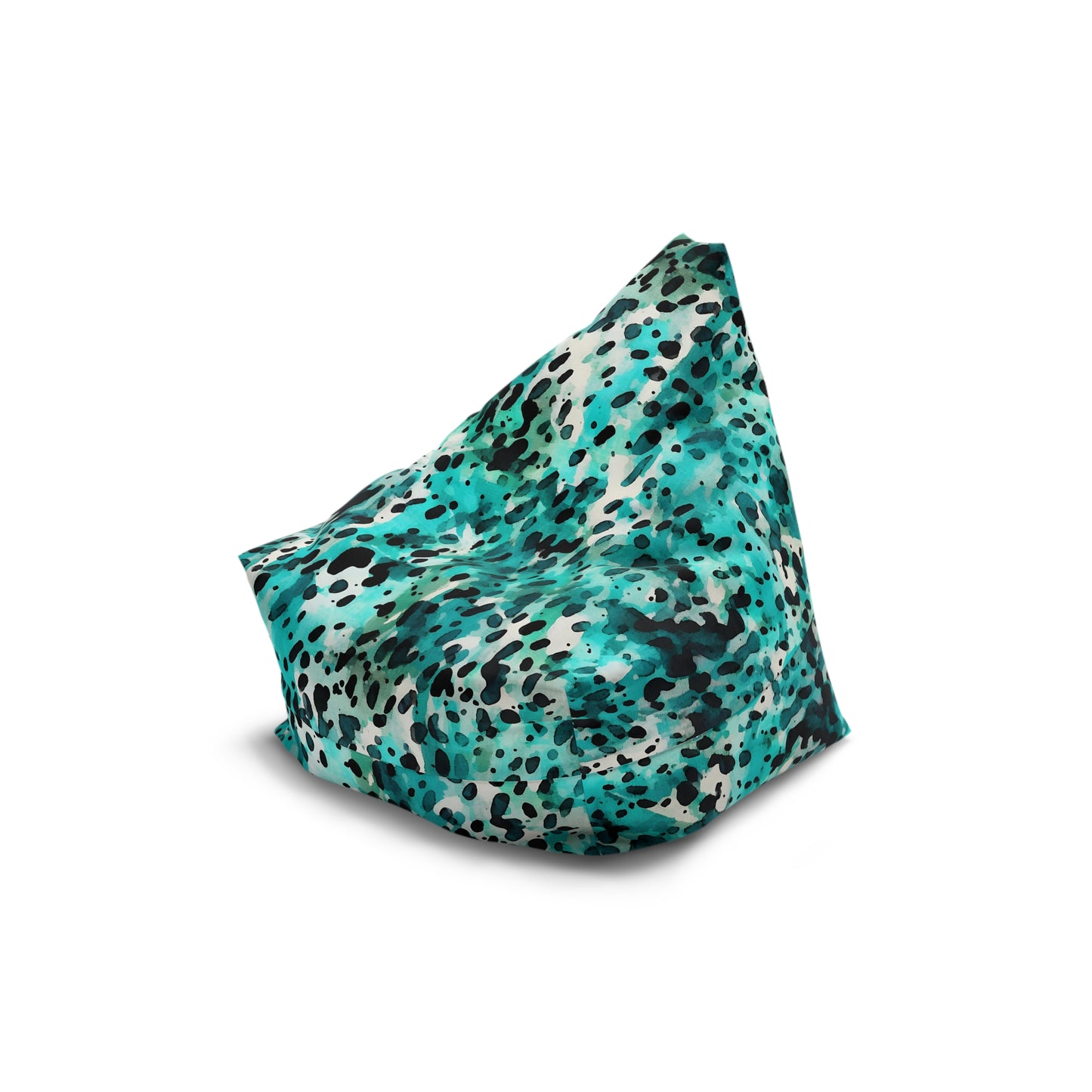 Cow Print Bean Bag Chair Cover - Durable Polyester, Locking Zipper, 2 Sizes
