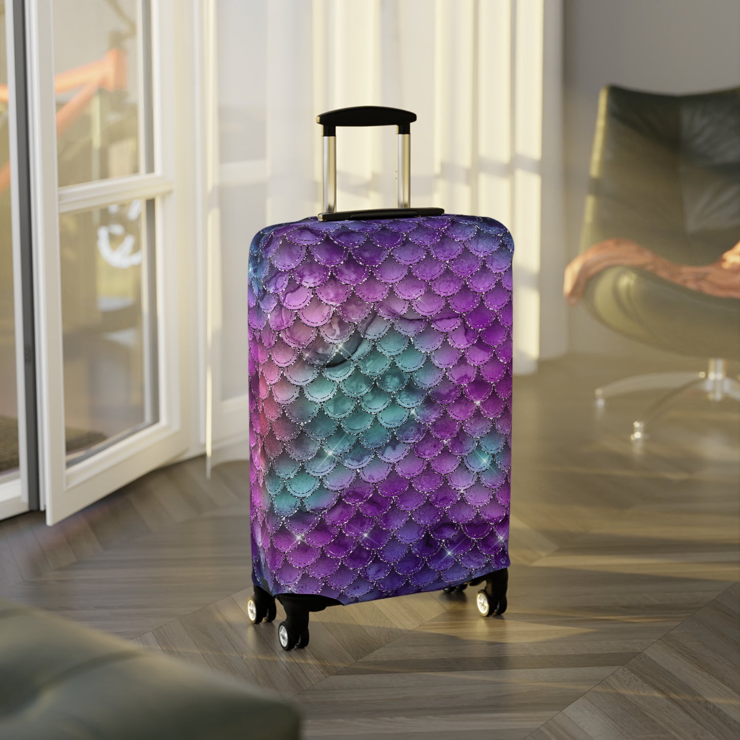 Mermaid Scales Luggage Cover - Mermaid Suitcase Cover