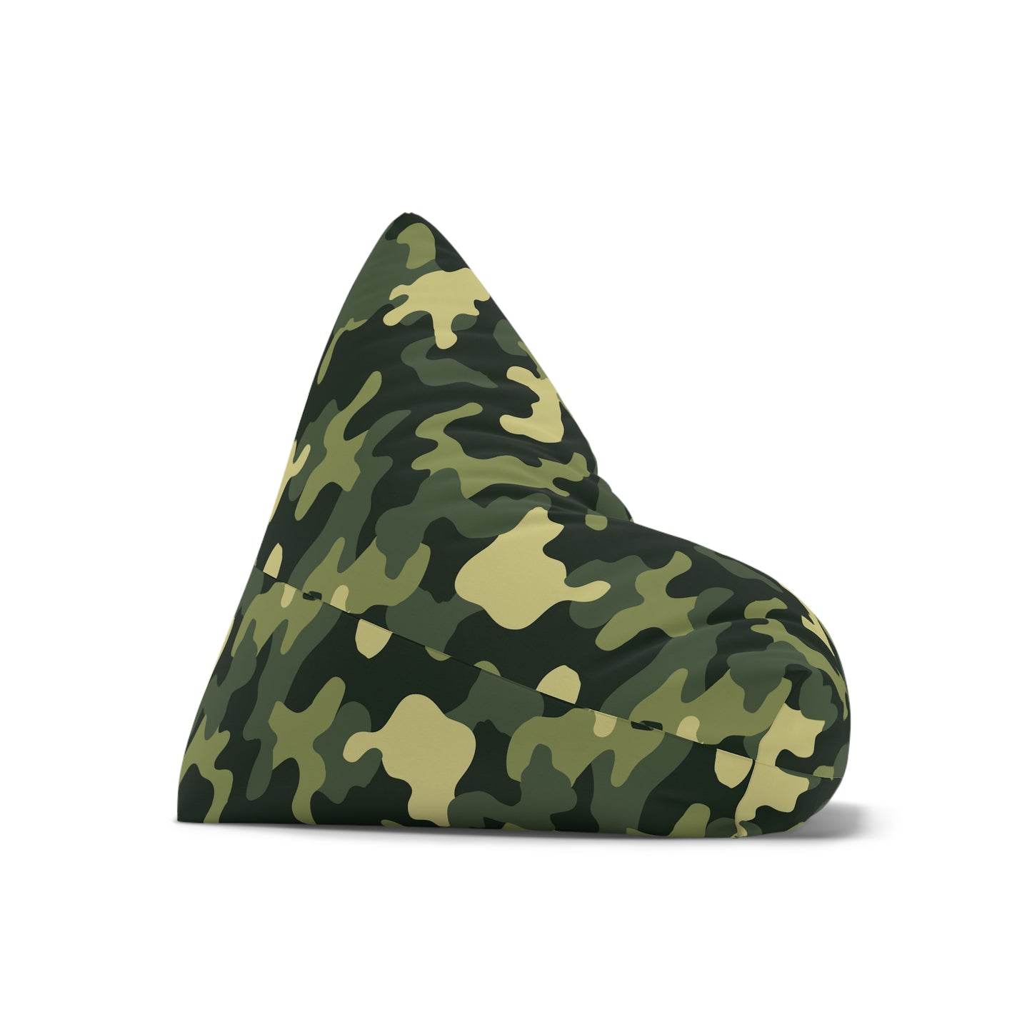Camouflage Bean Bag Chair Cover - Durable Polyester, Locking Zipper, 2 Sizes Camo Bean Bag Cover