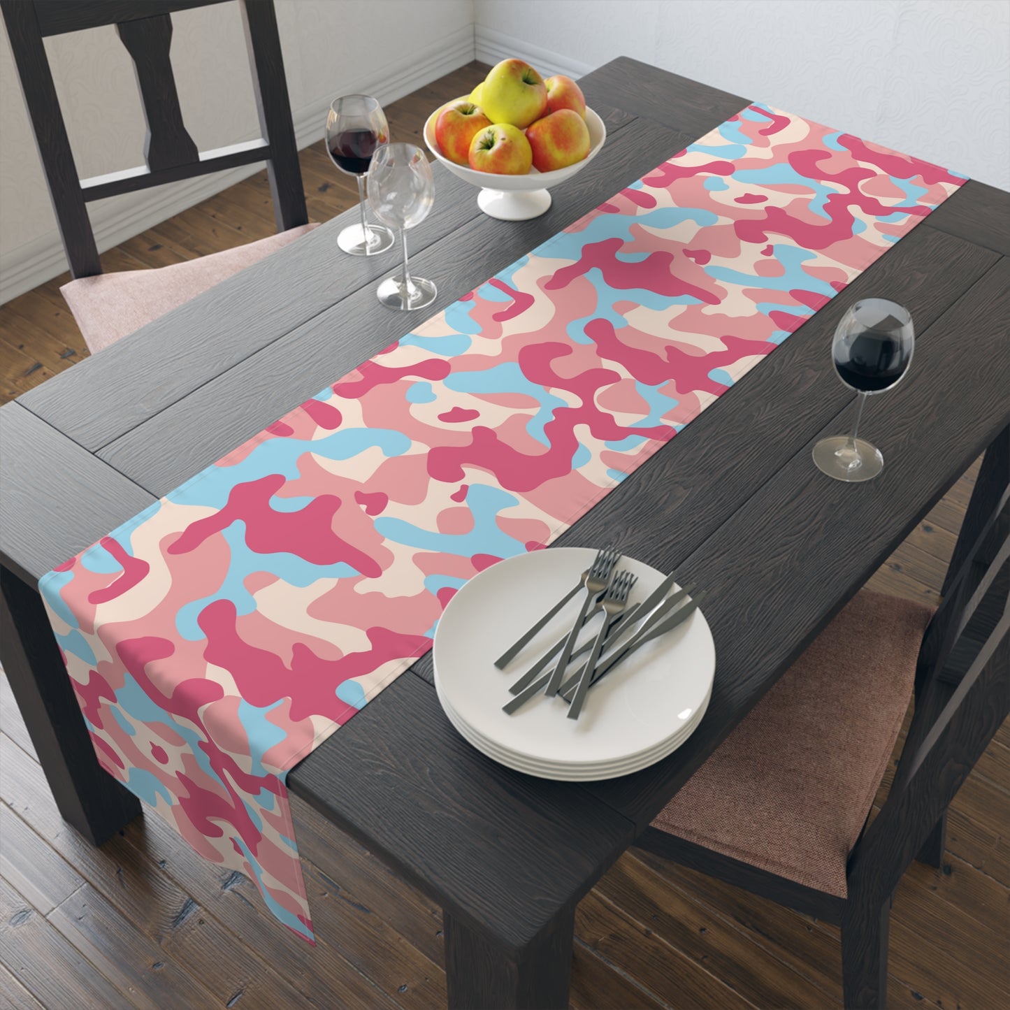 Camouflage Table Runner - Durable Cotton Twill or Polyester - Perfect for Outdoor Enthusiasts & Home Decor