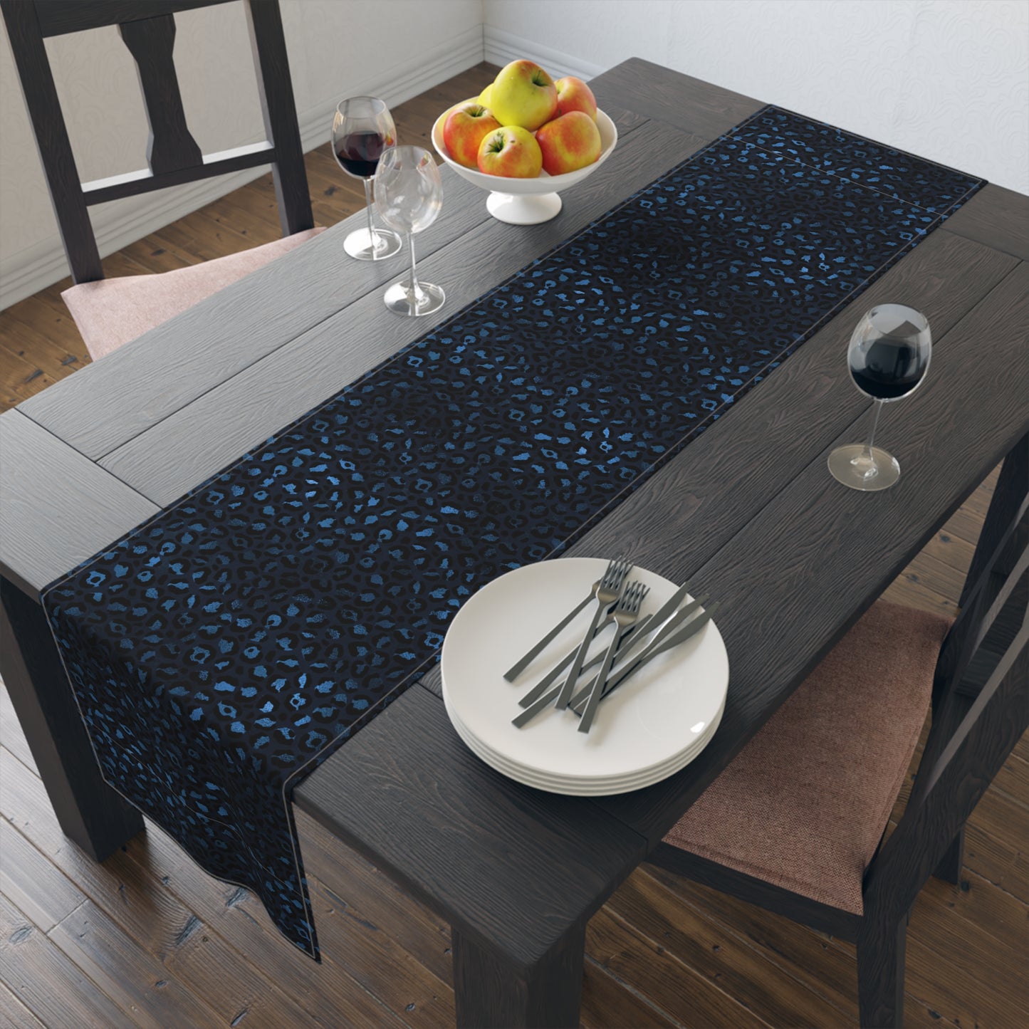 Leopard Print Table Runner - Bold Exotic Elegance, Cotton Twill or Polyester - Perfect for Safari & Glamorous Home Decor