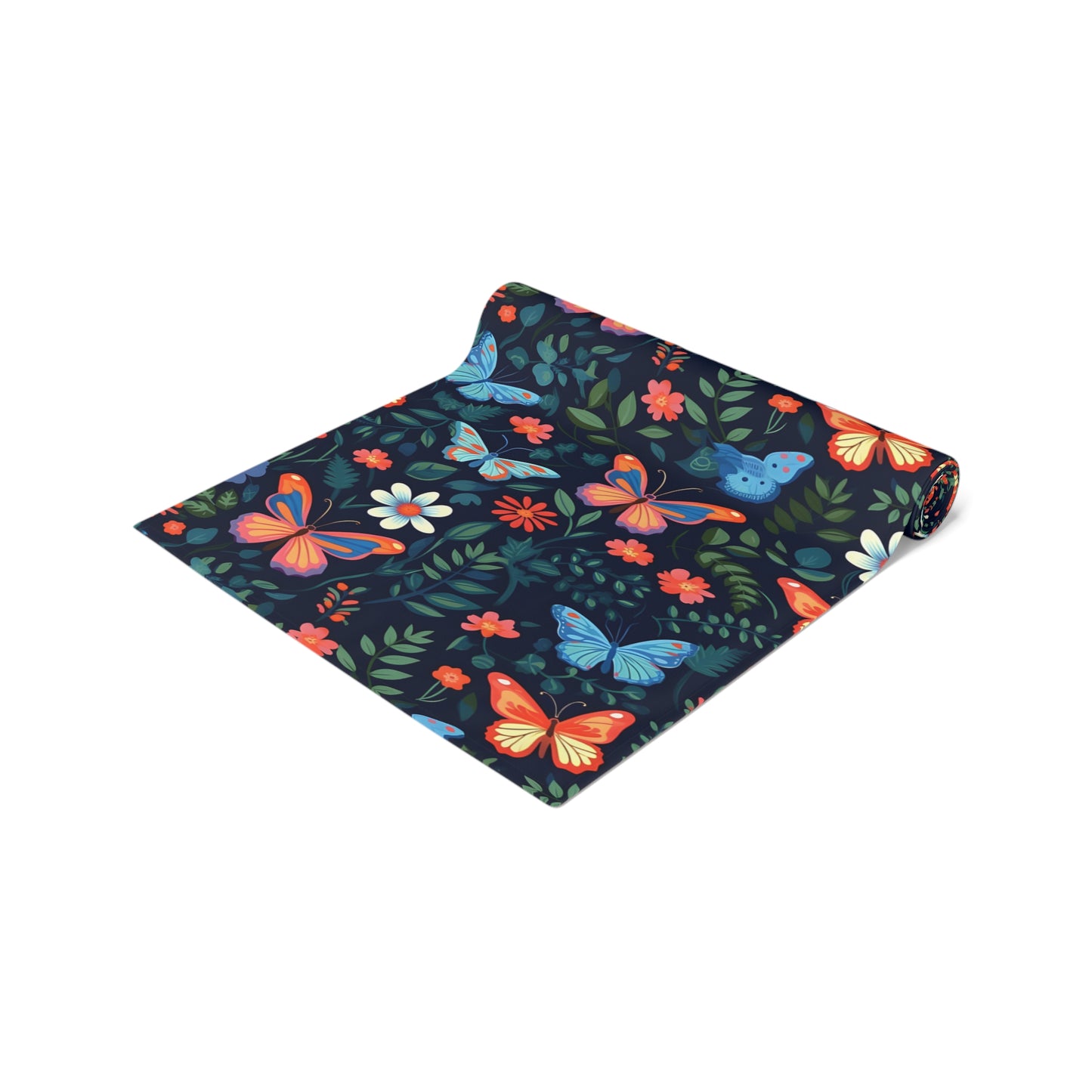 Butterfly Table Runner - Vibrant Patterns, Cotton Twill or Polyester - Perfect for Home Decor & Unique Gifts