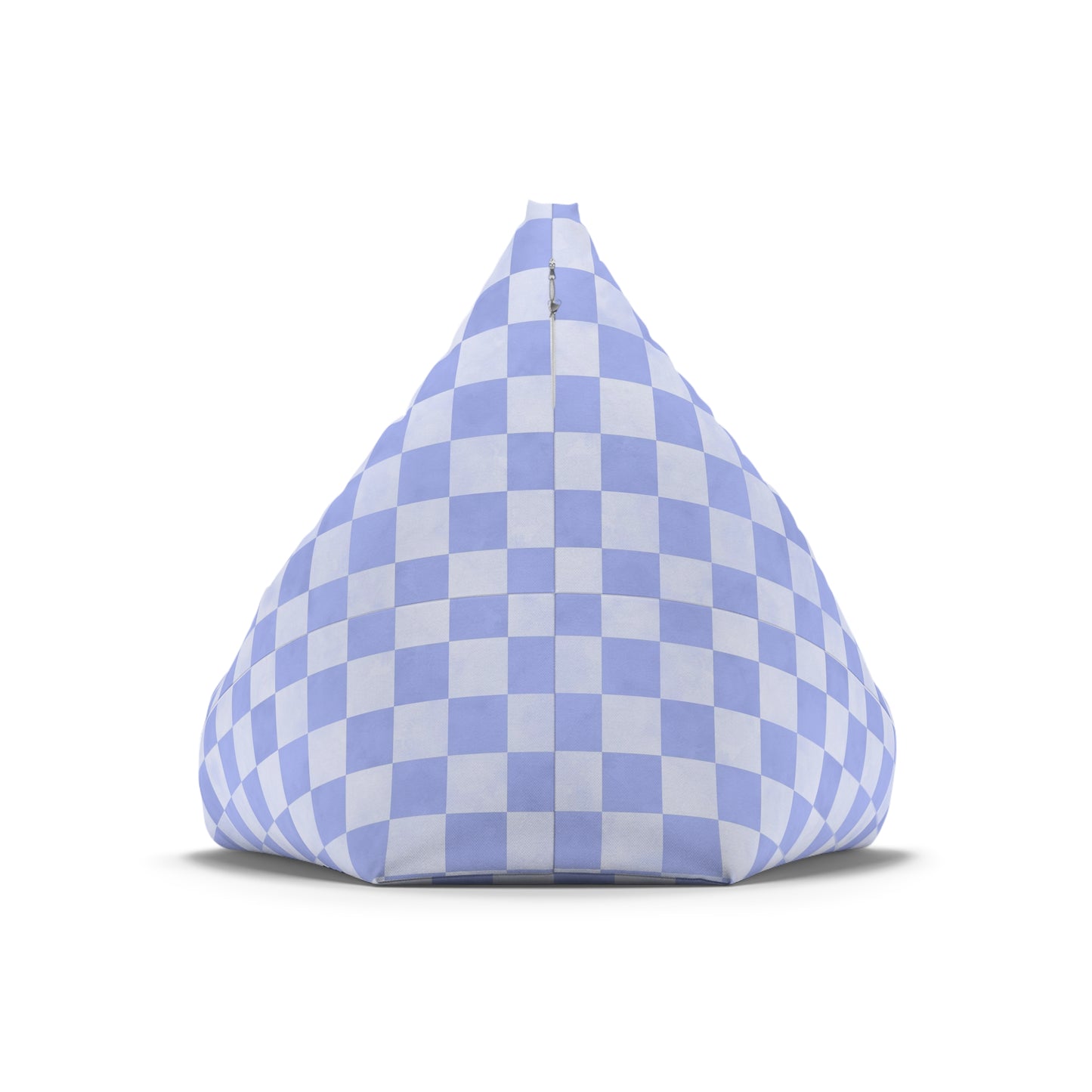Pastel Checkers Bean Bag Chair Cover - Soft-Touch Polyester Slipcover with Secure Zip