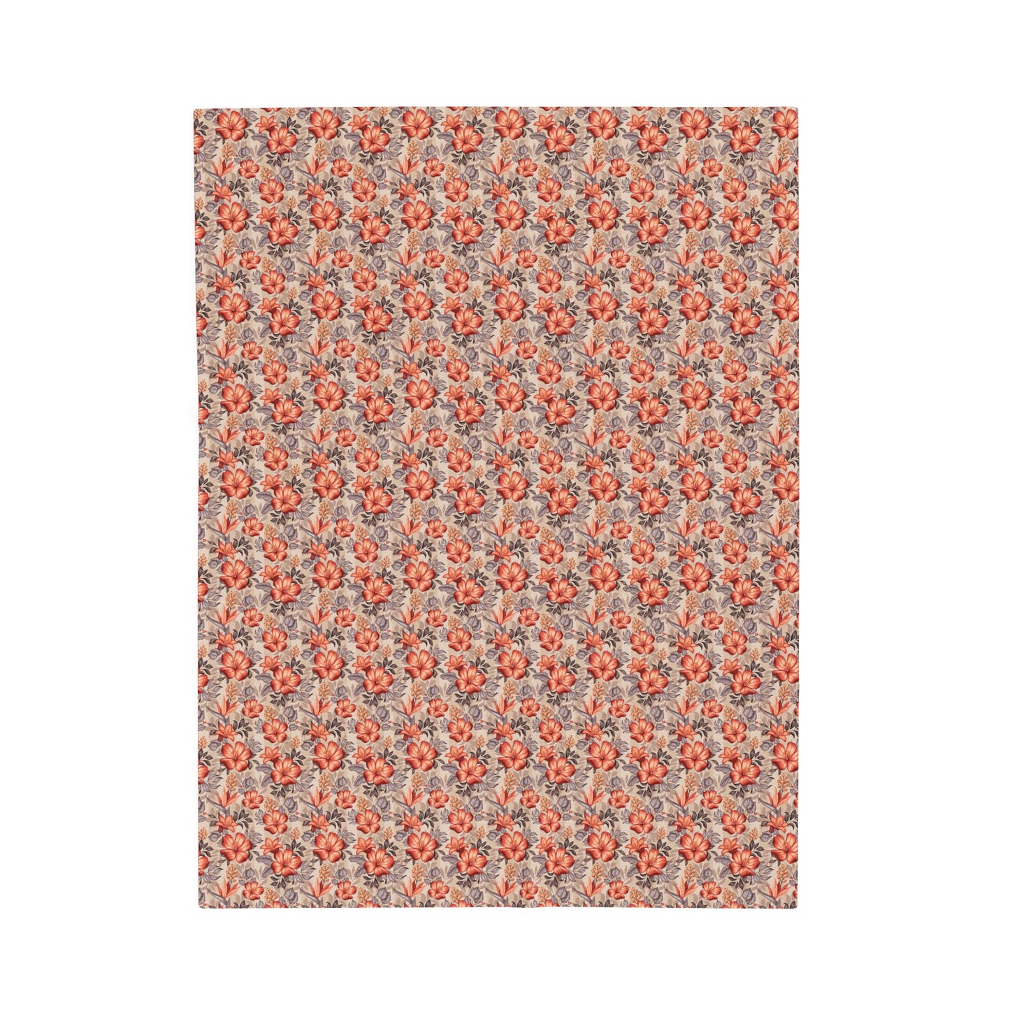 Boho Floral Velveteen Plush Blanket | Soft, Artistic, Luxurious and Comforting | Available in Multiple Sizes