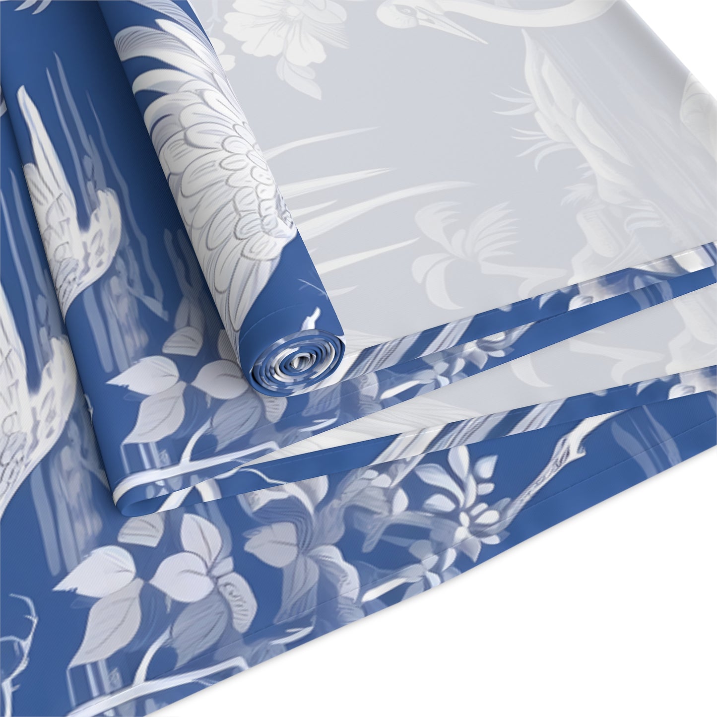 Chinoiserie Print Table Runner - Elegant Asian-Inspired Elegance, Cotton Twill or Polyester - Perfect for Cultural Home Decor