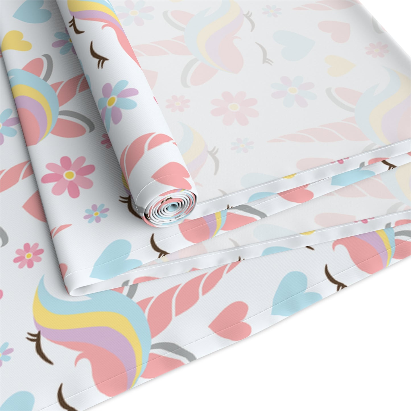 Unicorn Print Table Runner - Magical Elegance, Cotton Twill or Polyester - Perfect for Whimsical & Fantasy Home Decor
