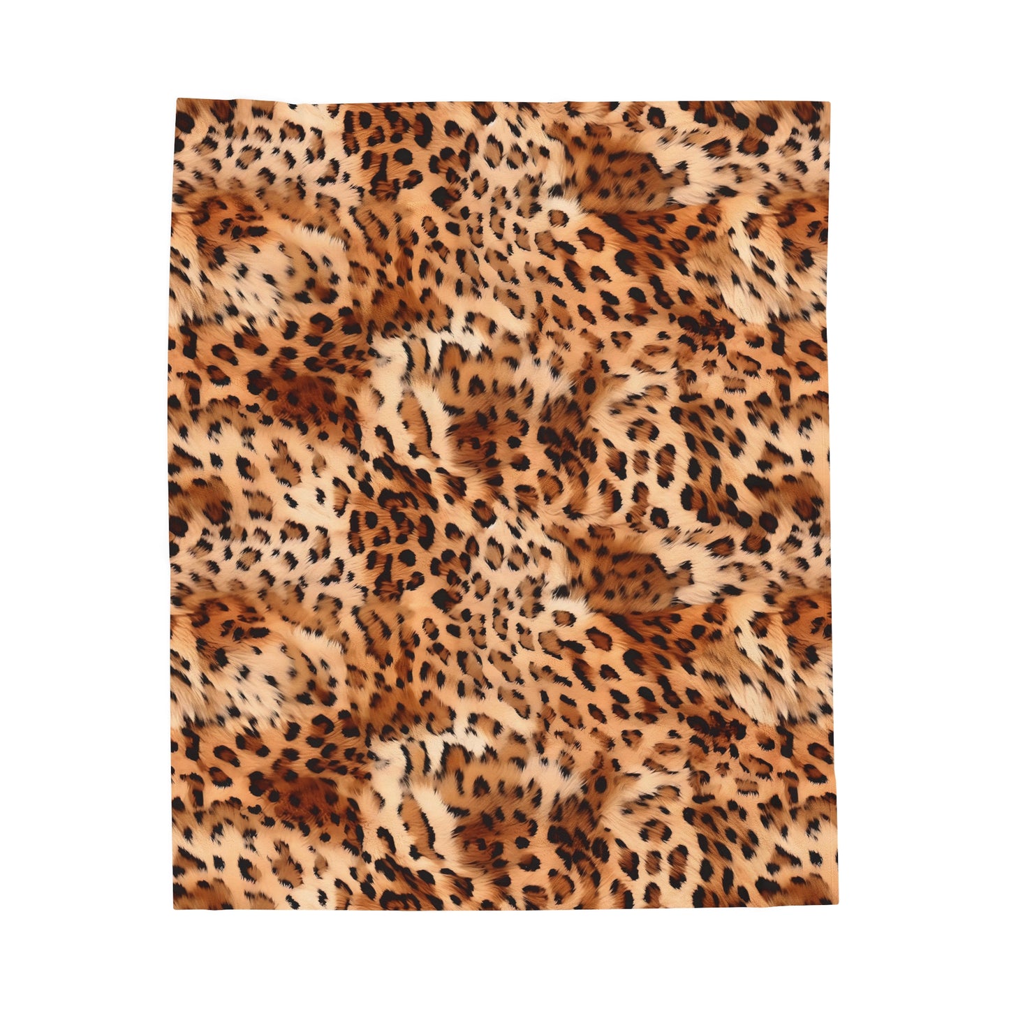 Leopard Velveteen Plush Blanket | Soft, Exotic, Luxurious and Comforting | Available in Multiple Sizes