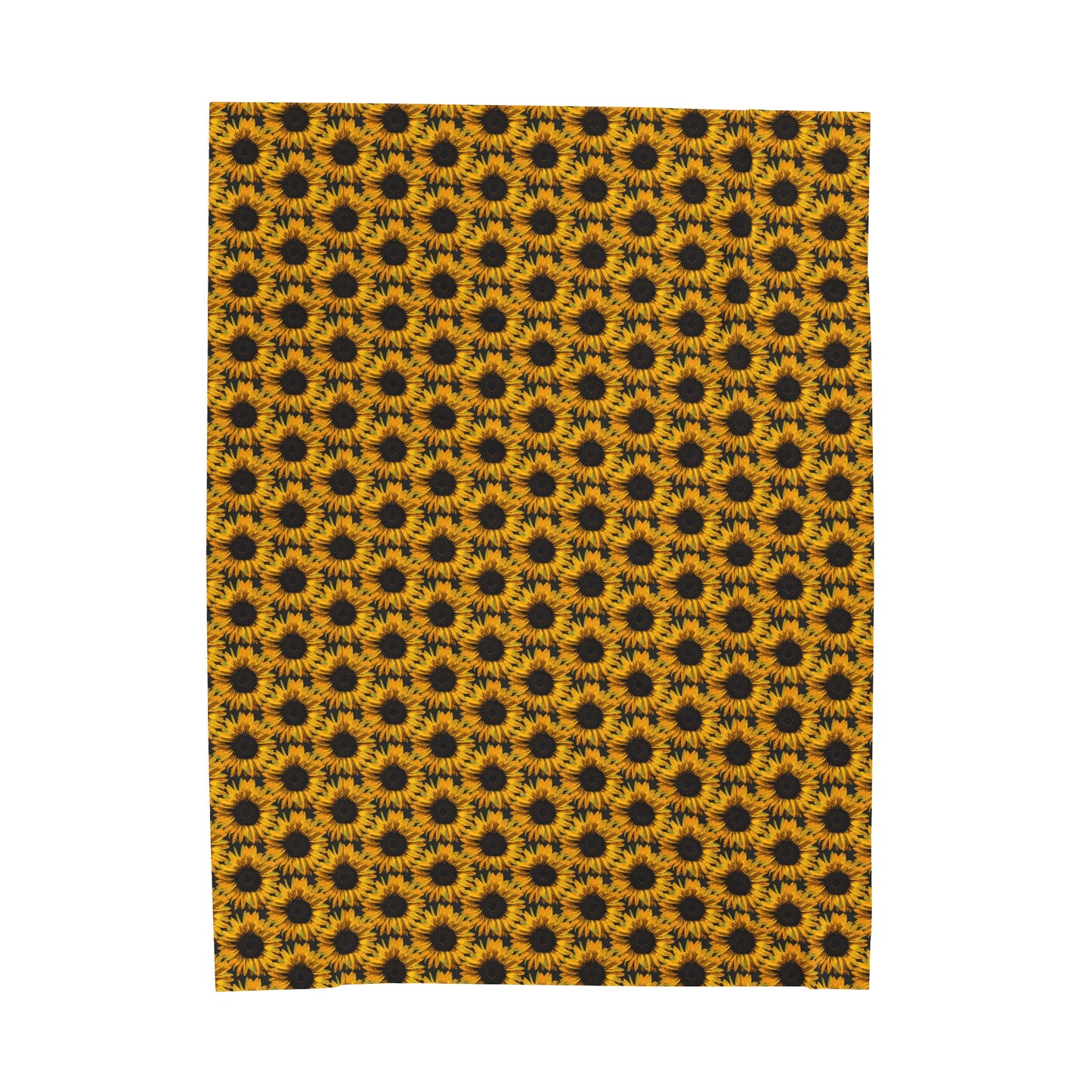 Sunflower Velveteen Plush Blanket | Soft, Vibrant, Luxurious and Comforting | Available in Multiple Sizes