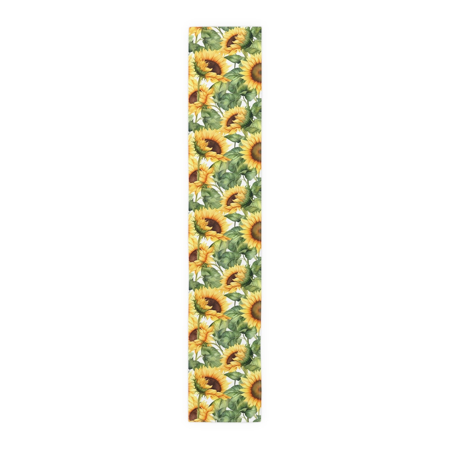Sunflower Print Table Runner - Bright and Cheerful, Cotton Twill or Polyester - Perfect for Sunny Home Decor