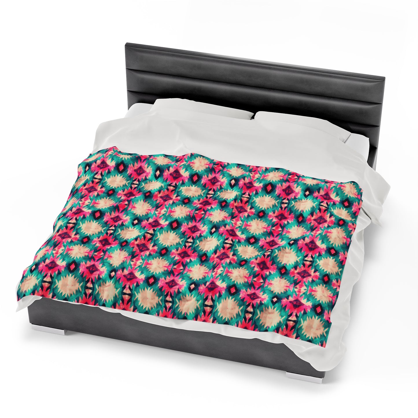 Aztec Velveteen Plush Blanket | Soft, Luxurious, Cultural, and Comforting | Available in Multiple Sizes