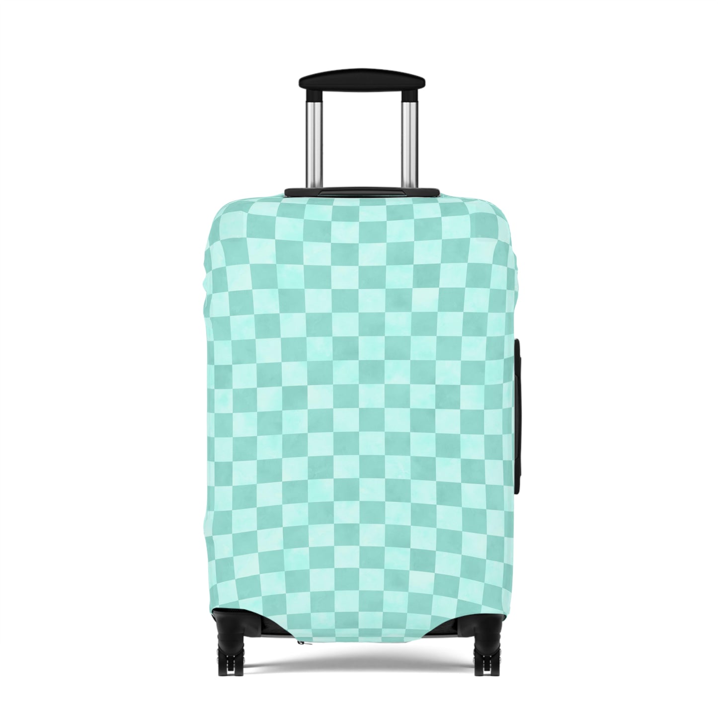 Pastel Checkers Luggage Cover - Checkers Suitcase Cover