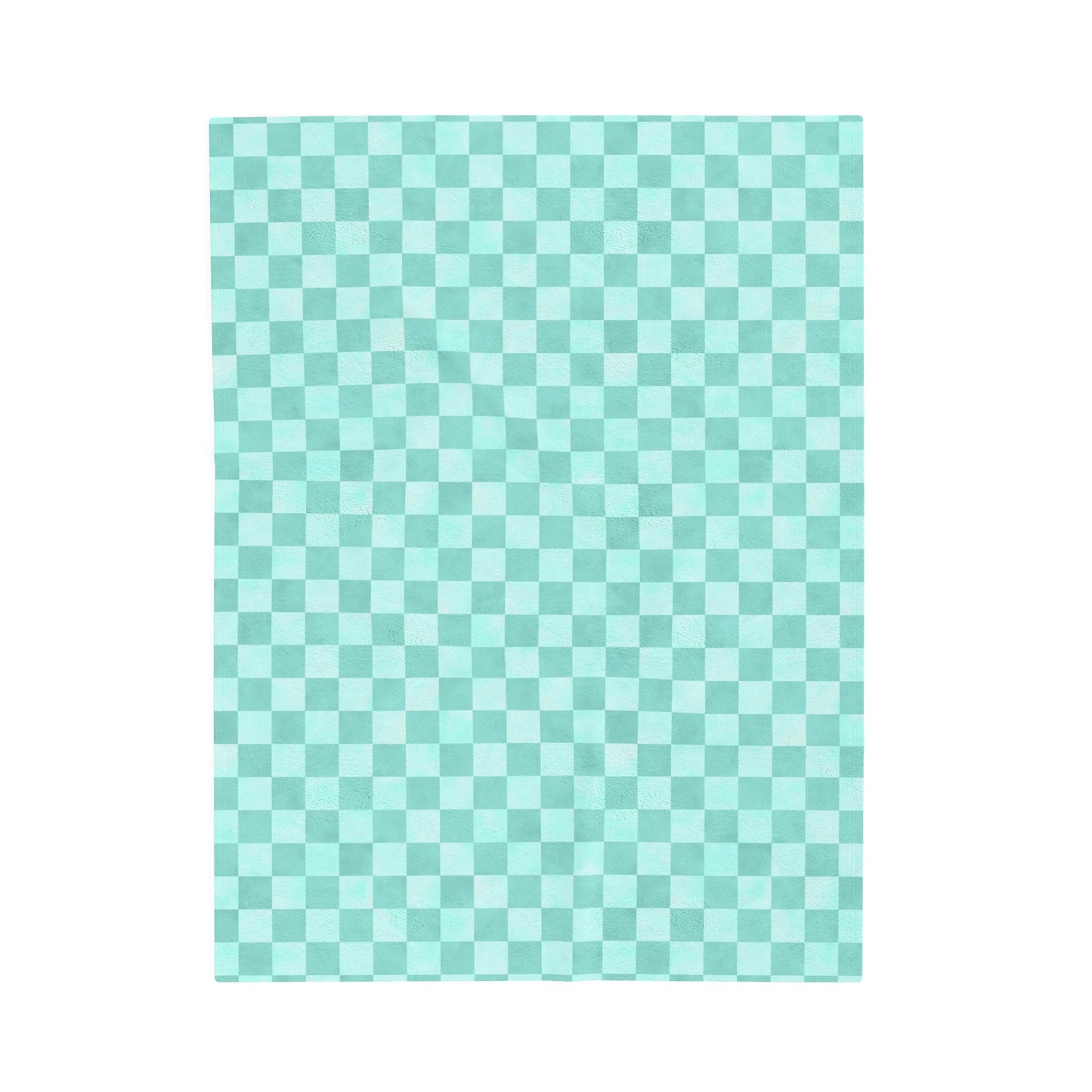 Pastel Checkers Velveteen Plush Blanket | Soft, Trendy, Luxurious and Comforting | Available in Multiple Sizes