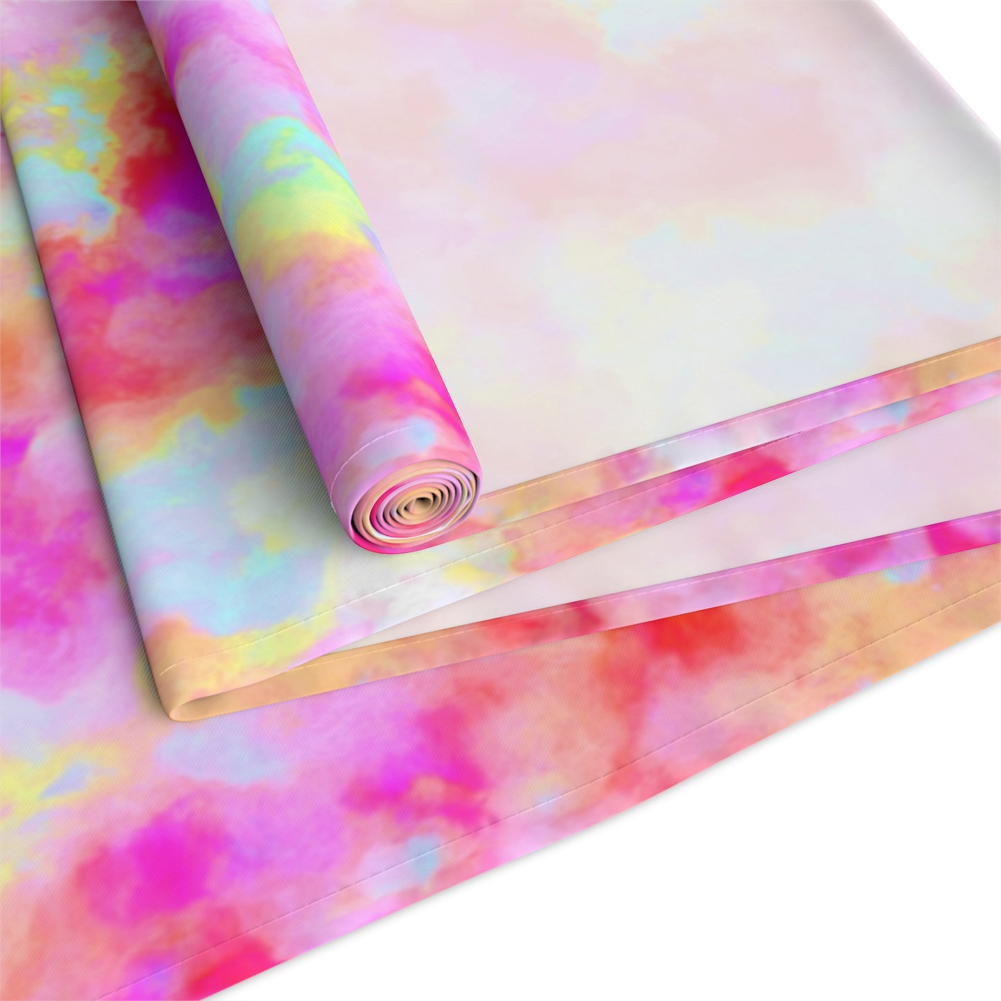 Tie-Dye Table Runner - Vivid Colors, Cotton Twill or Polyester - Ideal for Home Decor & Unique Gifts
