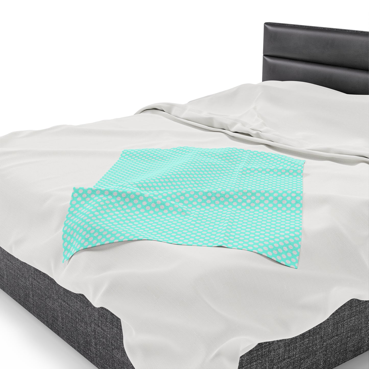 Pastel Polka Dot Velveteen Plush Blanket | Soft, Playful, Luxurious and Comforting | Available in Multiple Sizes