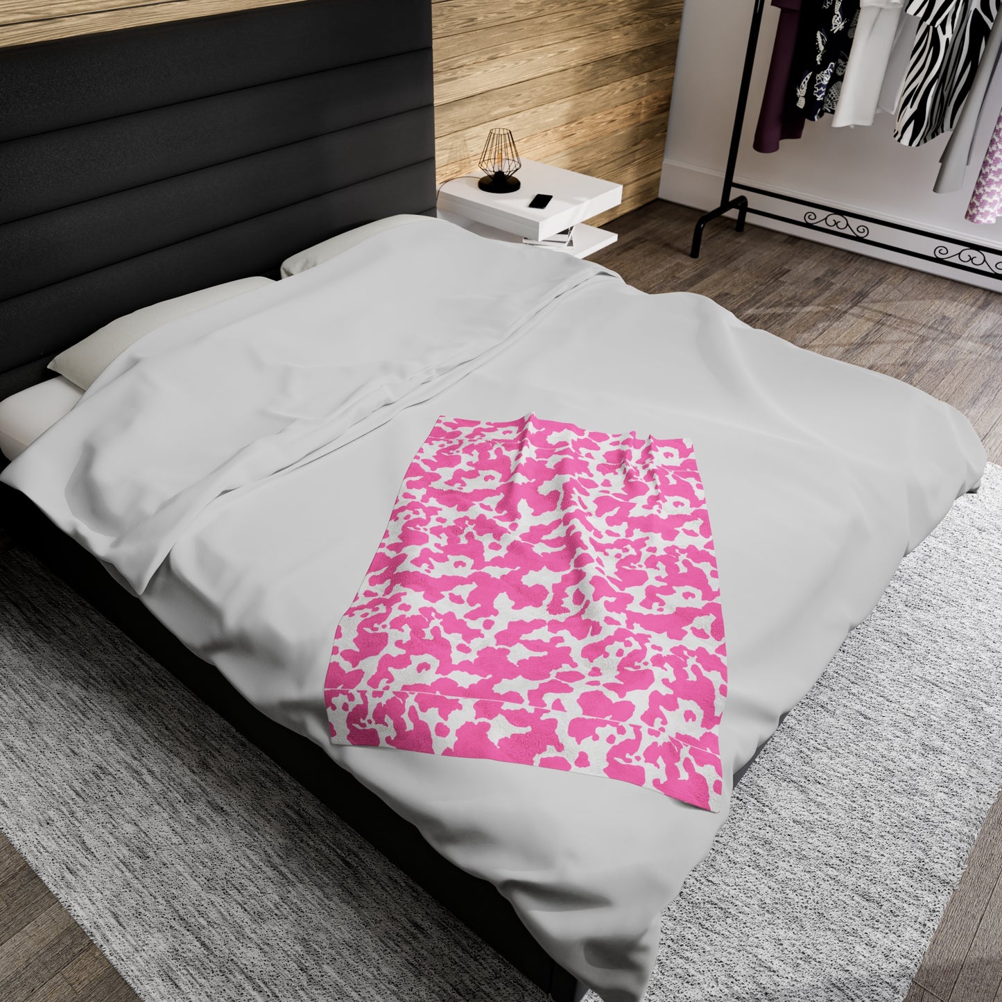 Cowhide Velveteen Plush Blanket | Soft, Rustic, Luxurious and Comforting | Available in Multiple Sizes