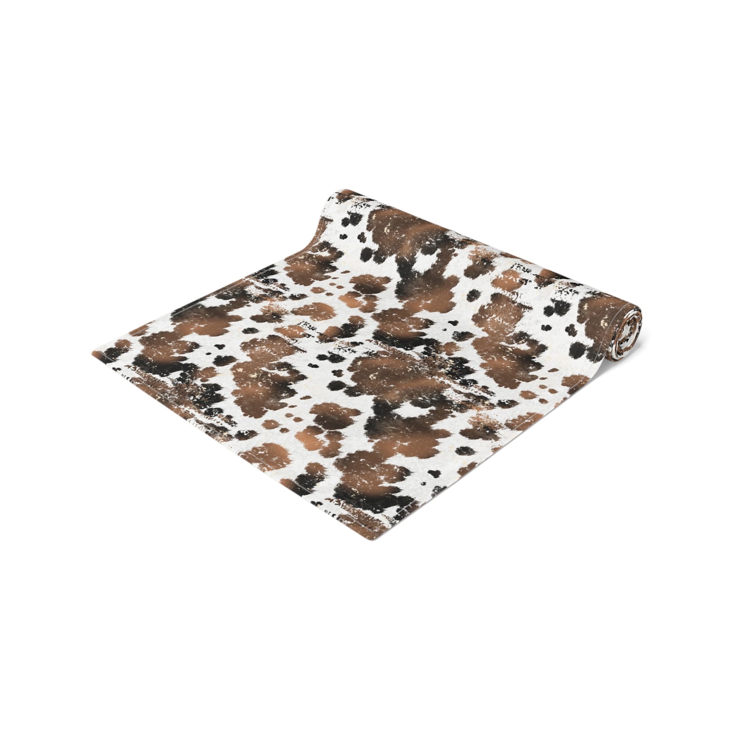 Cowhide Print Table Runner - Rustic Elegance, Cotton Twill or Polyester - Perfect for Western & Luxurious Home Decor