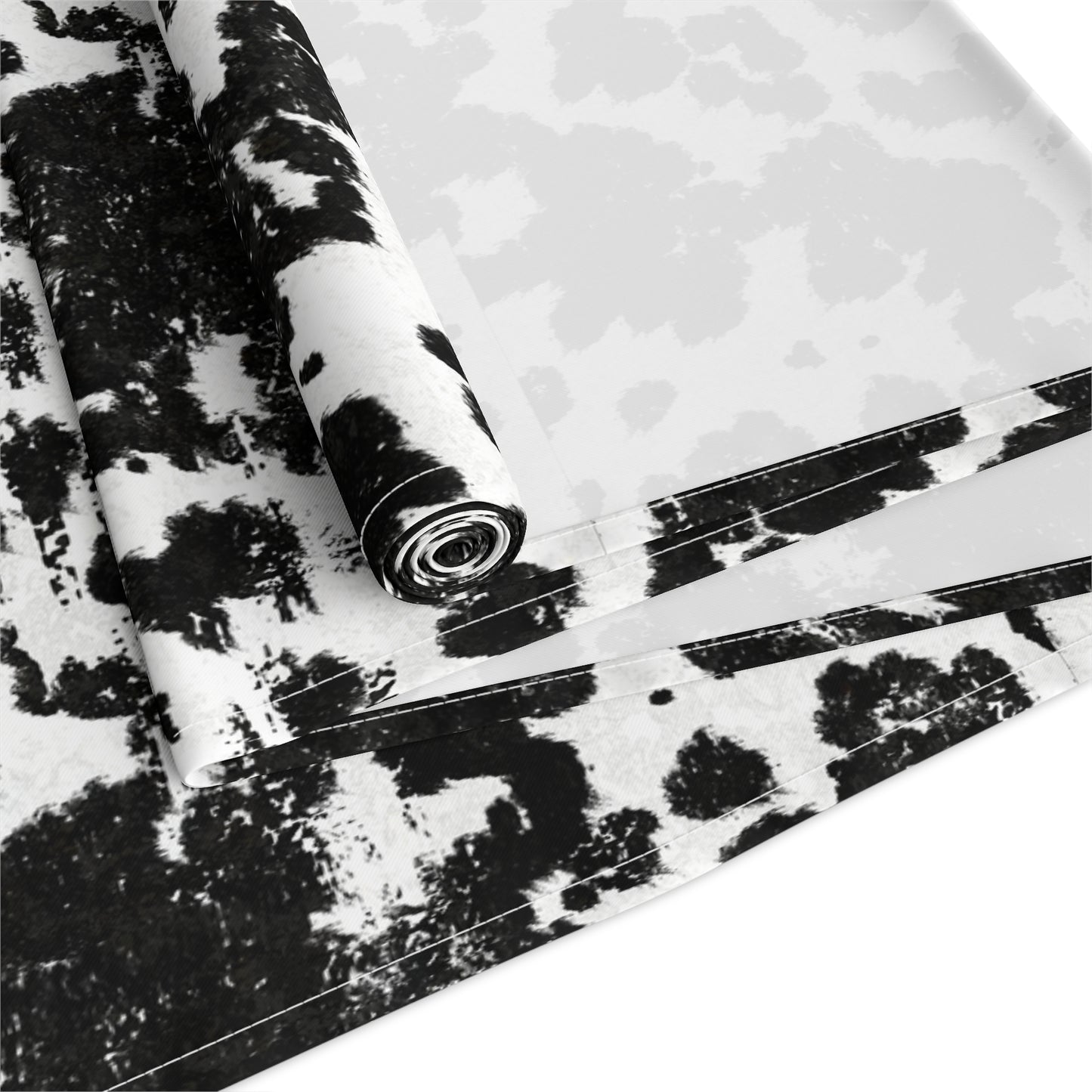 Cowhide Print Table Runner - Rustic Elegance, Cotton Twill or Polyester - Perfect for Western & Luxurious Home Decor