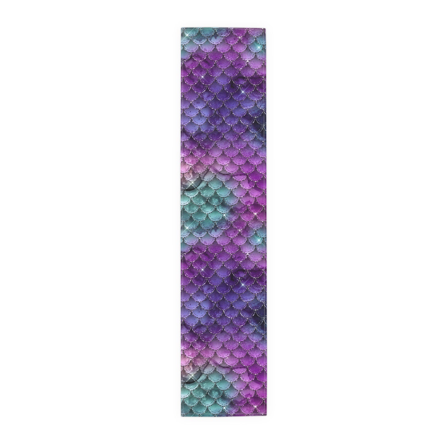 Mermaid Print Table Runner - Mystical Sea Charm, Cotton Twill or Polyester - Perfect for Enchanting Home Decor