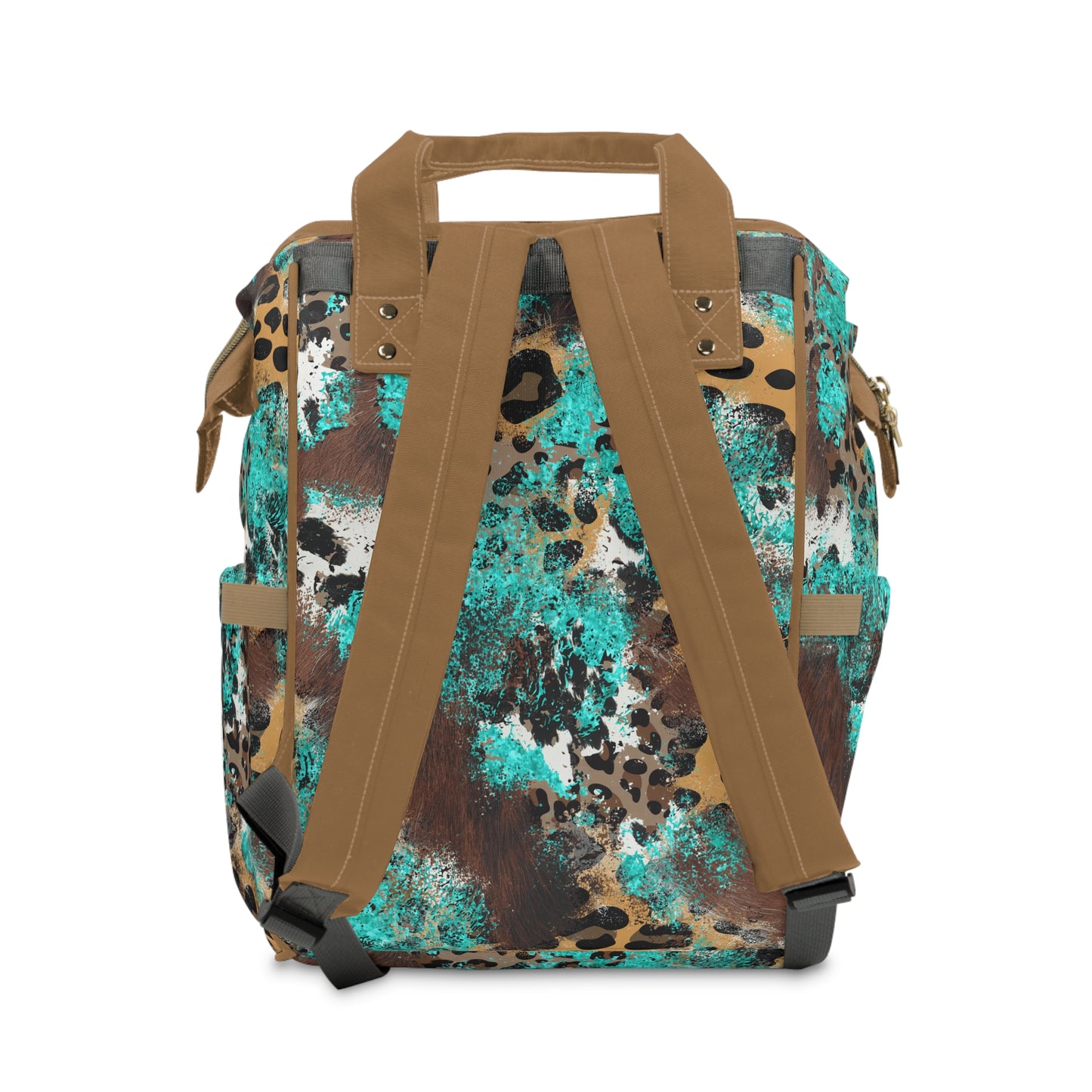Cowhide Diaper Backpack - Chic & Durable Baby Bag with Genuine Cowhide Patterns, Perfect for Stylish Parents